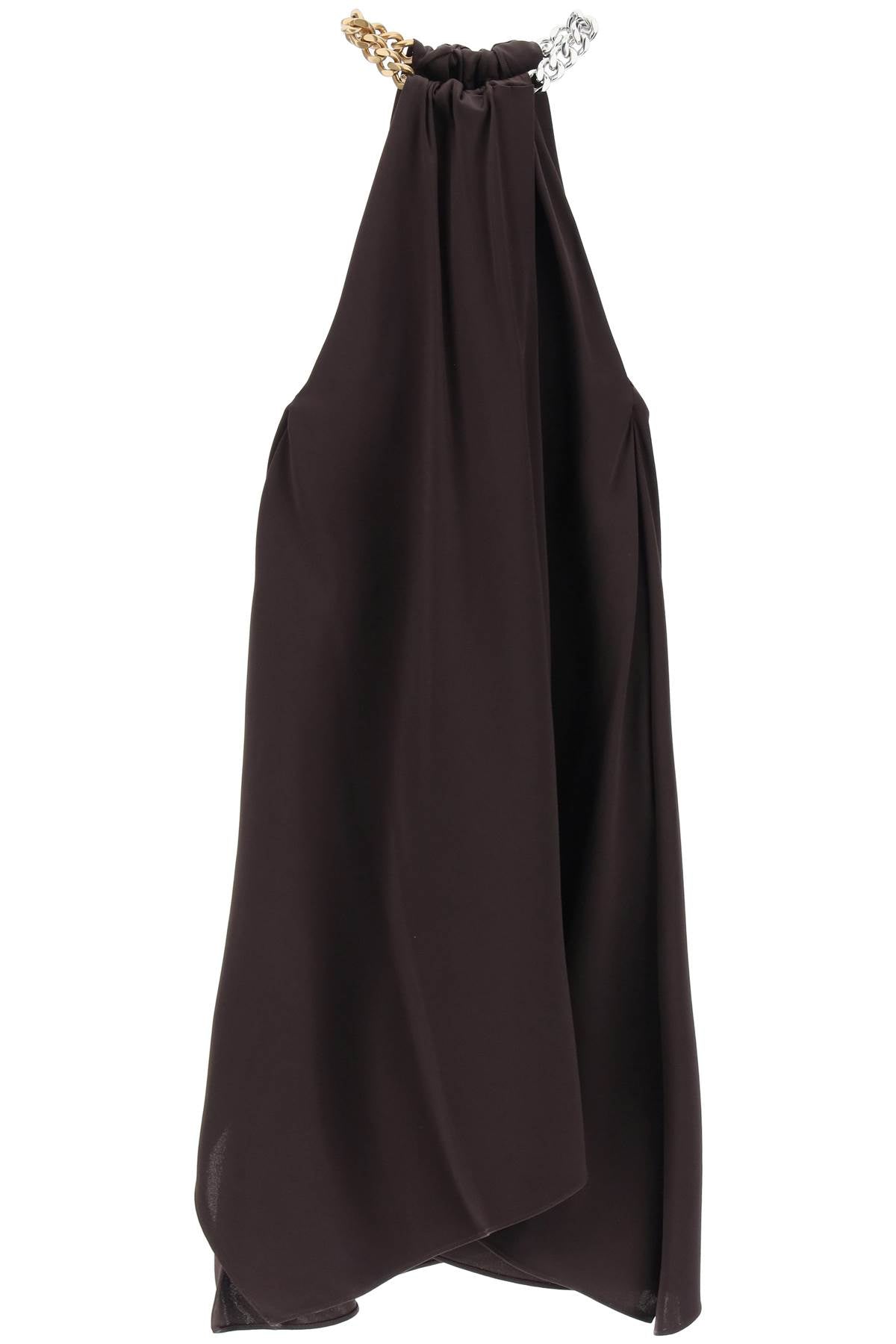 Stella McCartney Satin Midi Dress with Chain Detail image 0