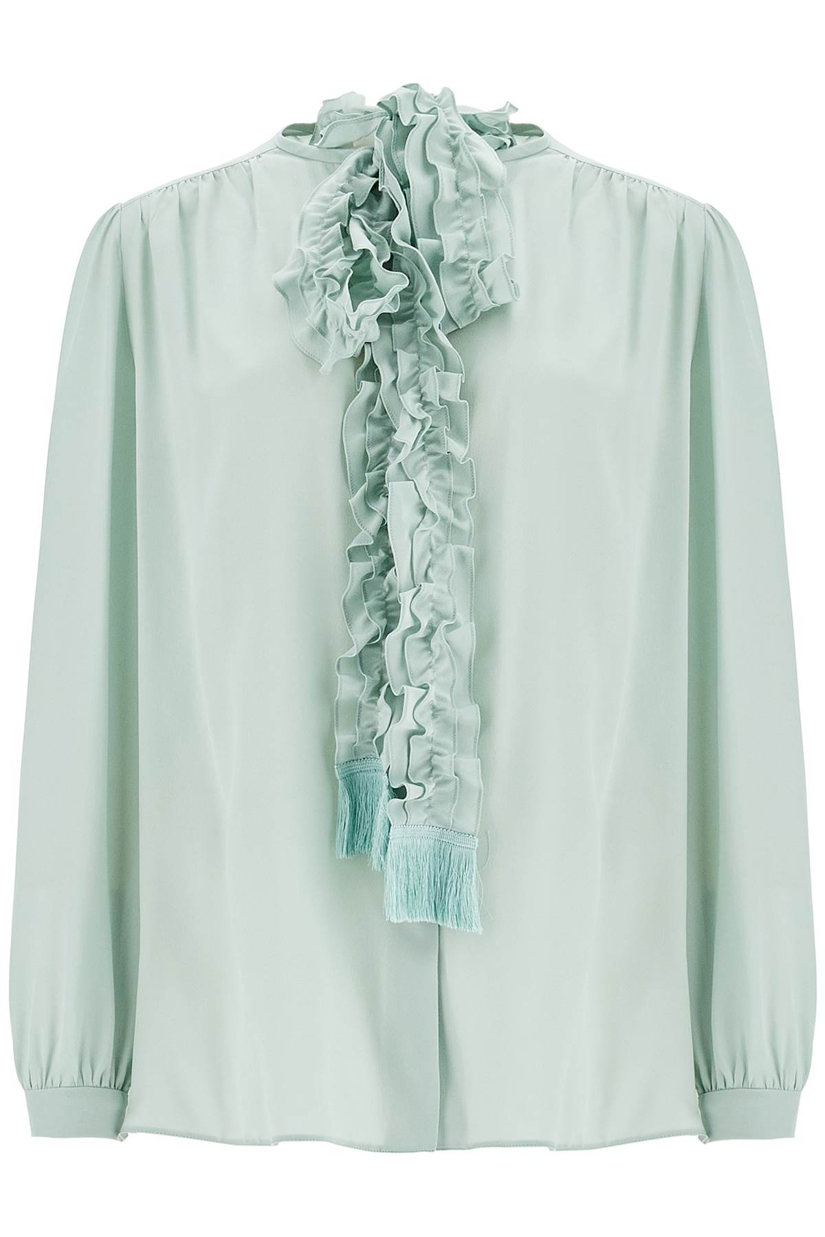 Valentino Garavani Silk Crêpe de Chine Blouse with Bow Detail image 0