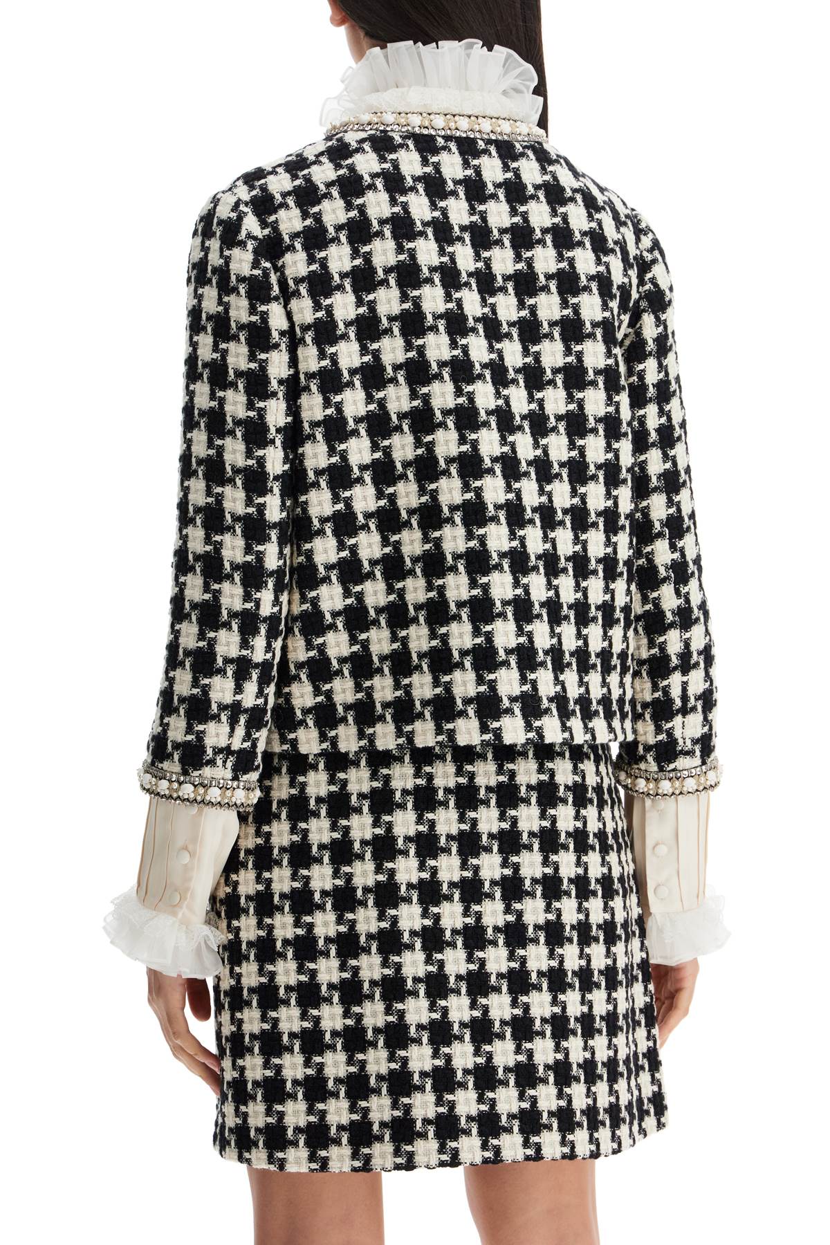 Valentino Garavani Embroidered Damier Tweed Jacket image 2