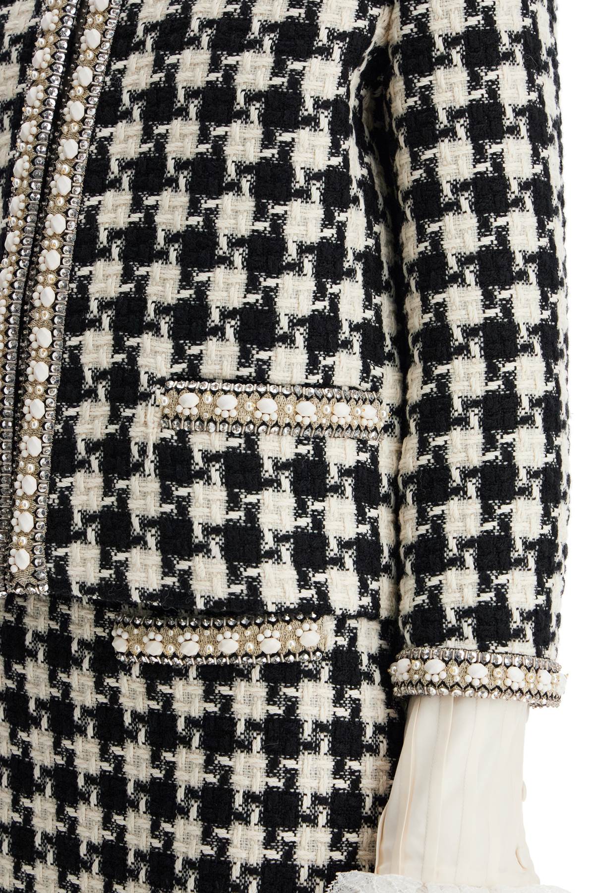 Valentino Garavani Embroidered Damier Tweed Jacket image 3