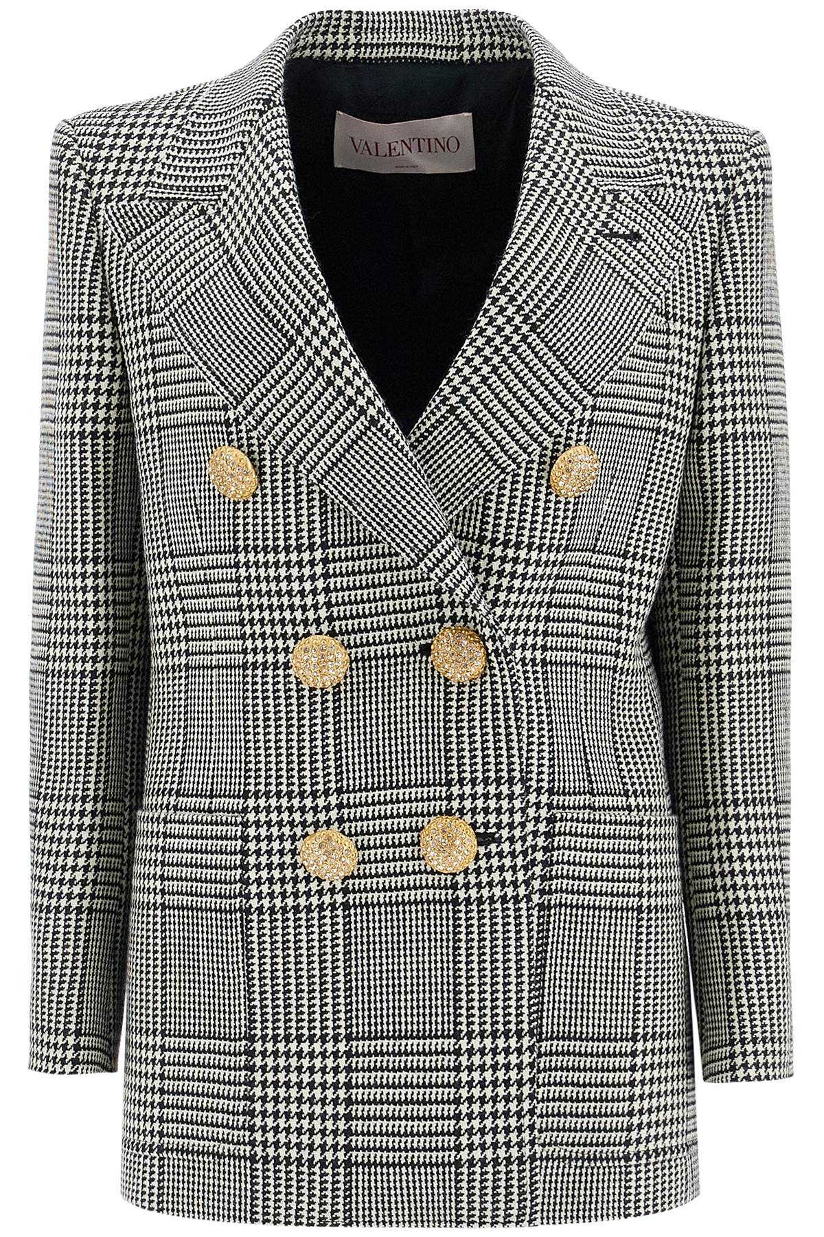 Valentino Garavani Women's Double-Breasted Pied de Poule Wool Blazer image 0