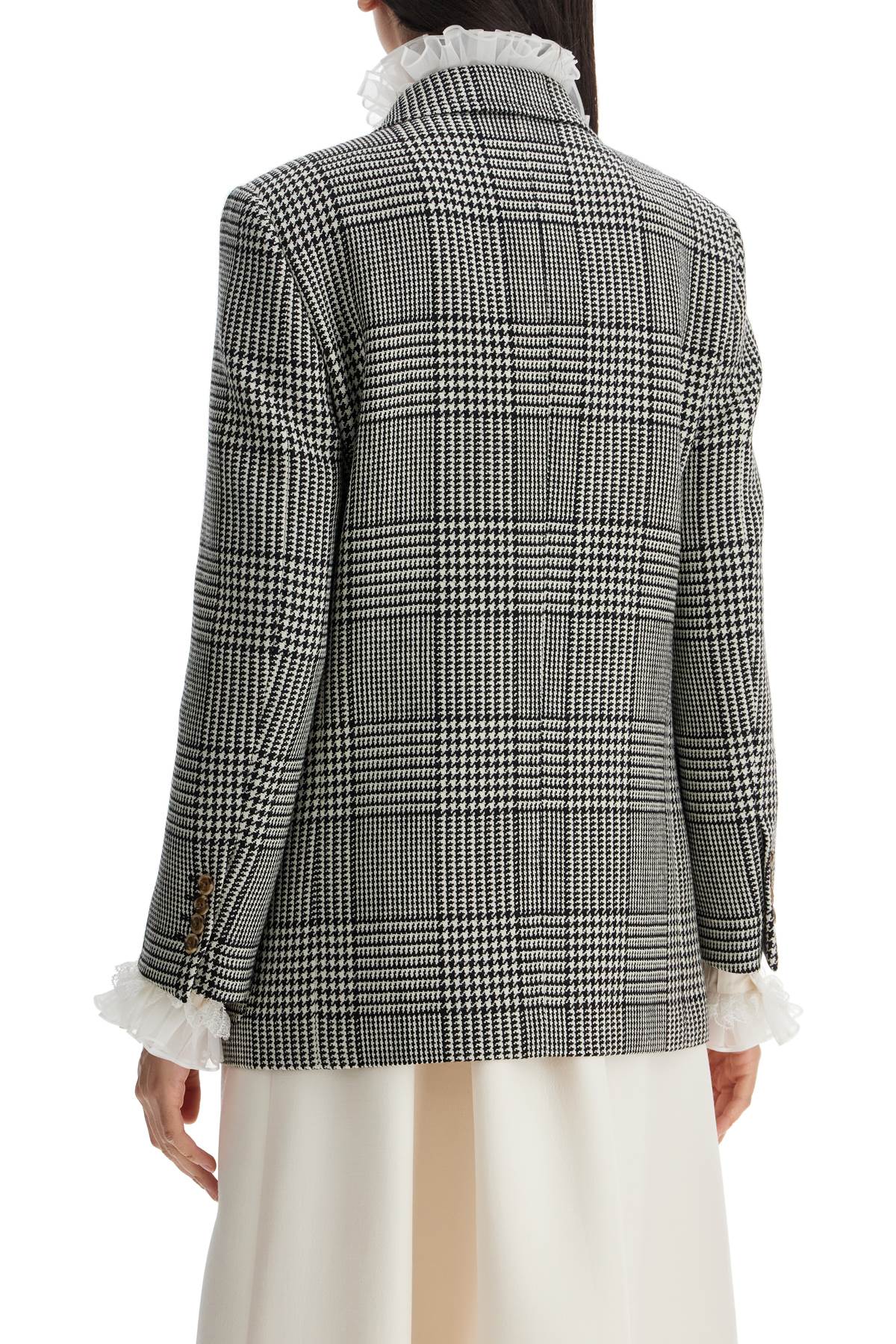 Valentino Garavani Women's Double-Breasted Pied de Poule Wool Blazer image 2