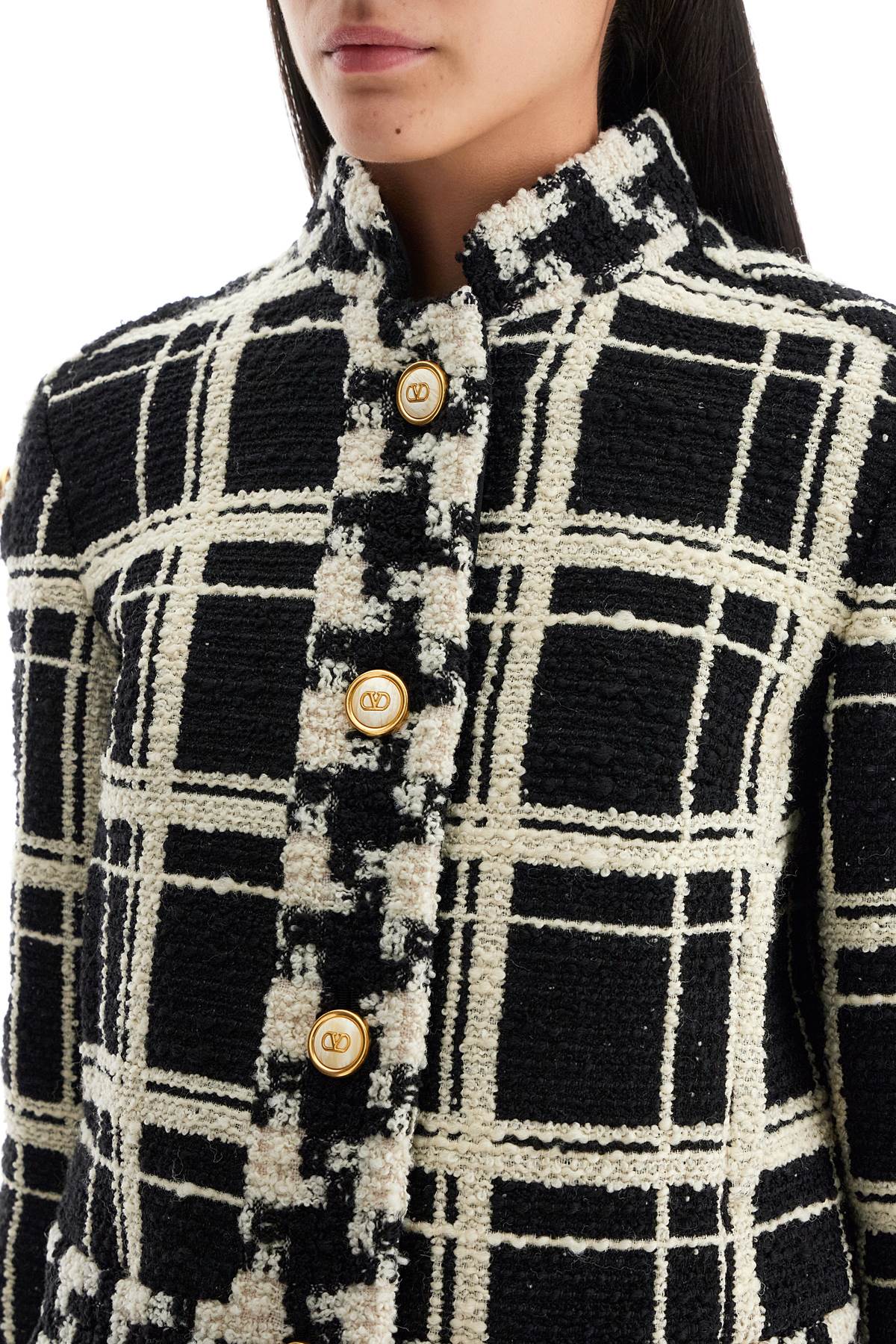 Valentino Garavani Macro Check Tweed Jacket image 3