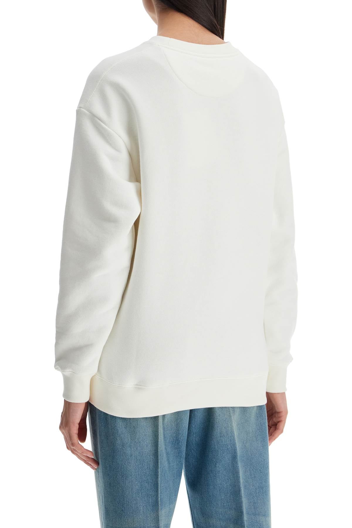 Valentino Garavani ivory cotton sweatshirt with bold stylized logo image 2