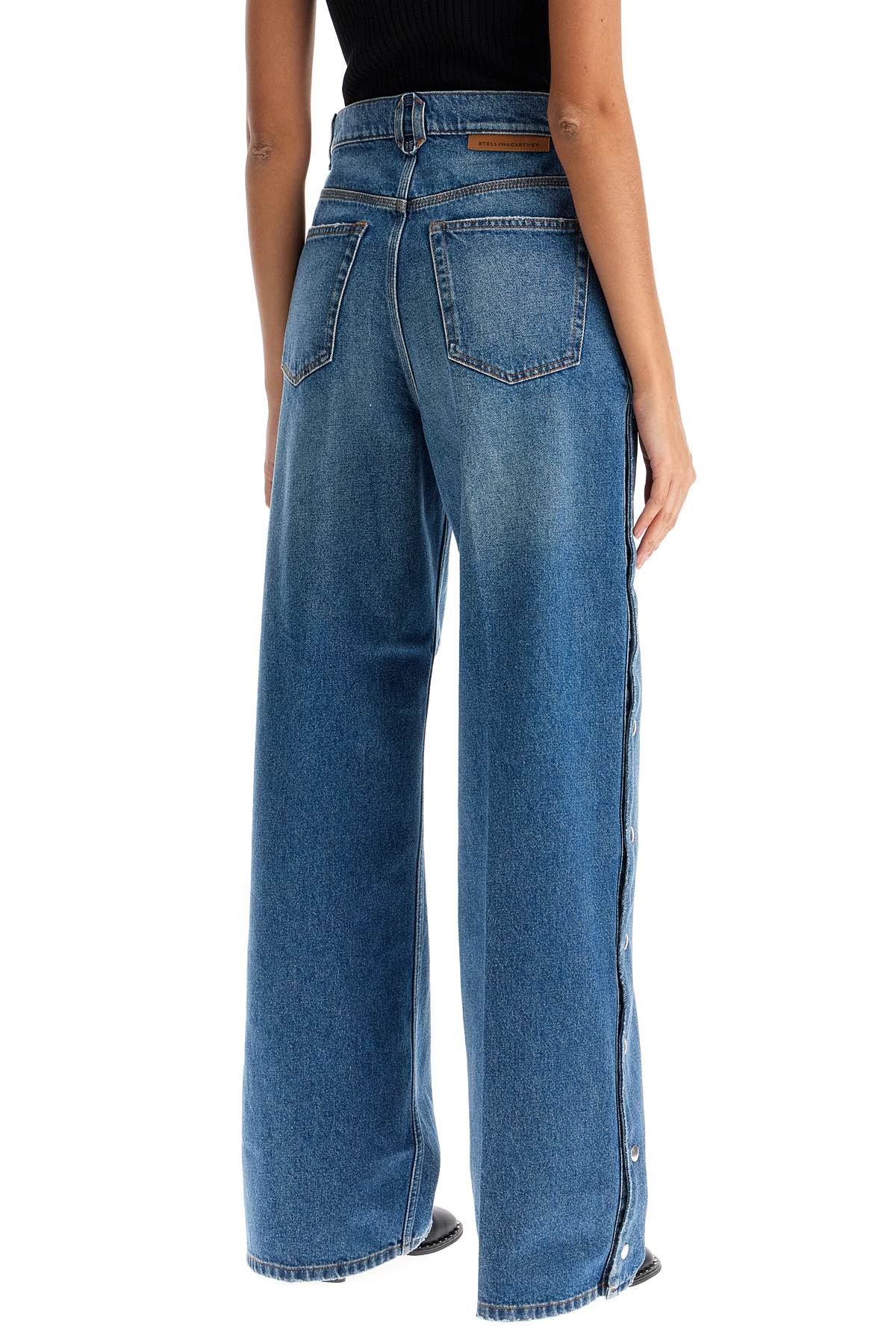 Stella McCartney Distressed Bootcut Jeans with Side Slits image 2