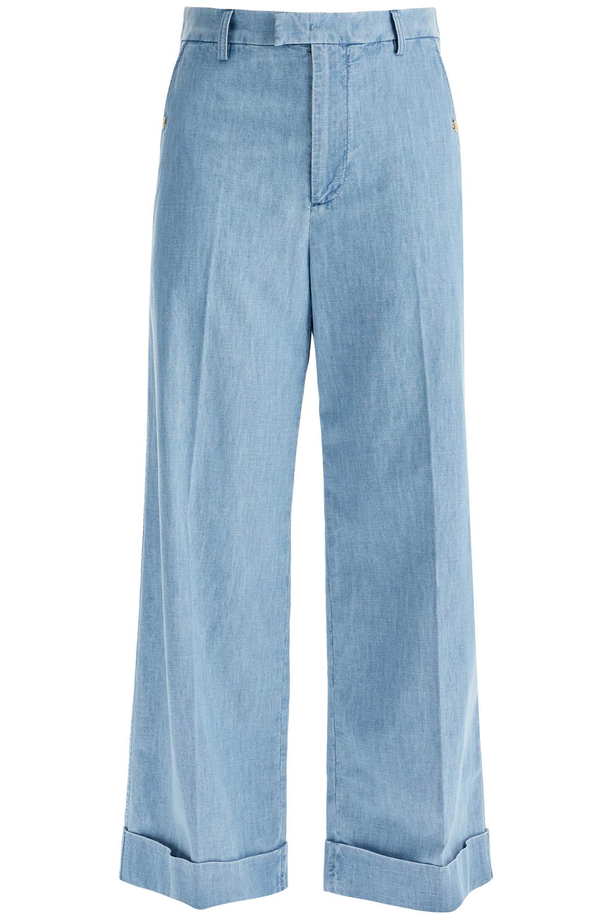 Valentino Garavani wide cropped fit denim pants image 0