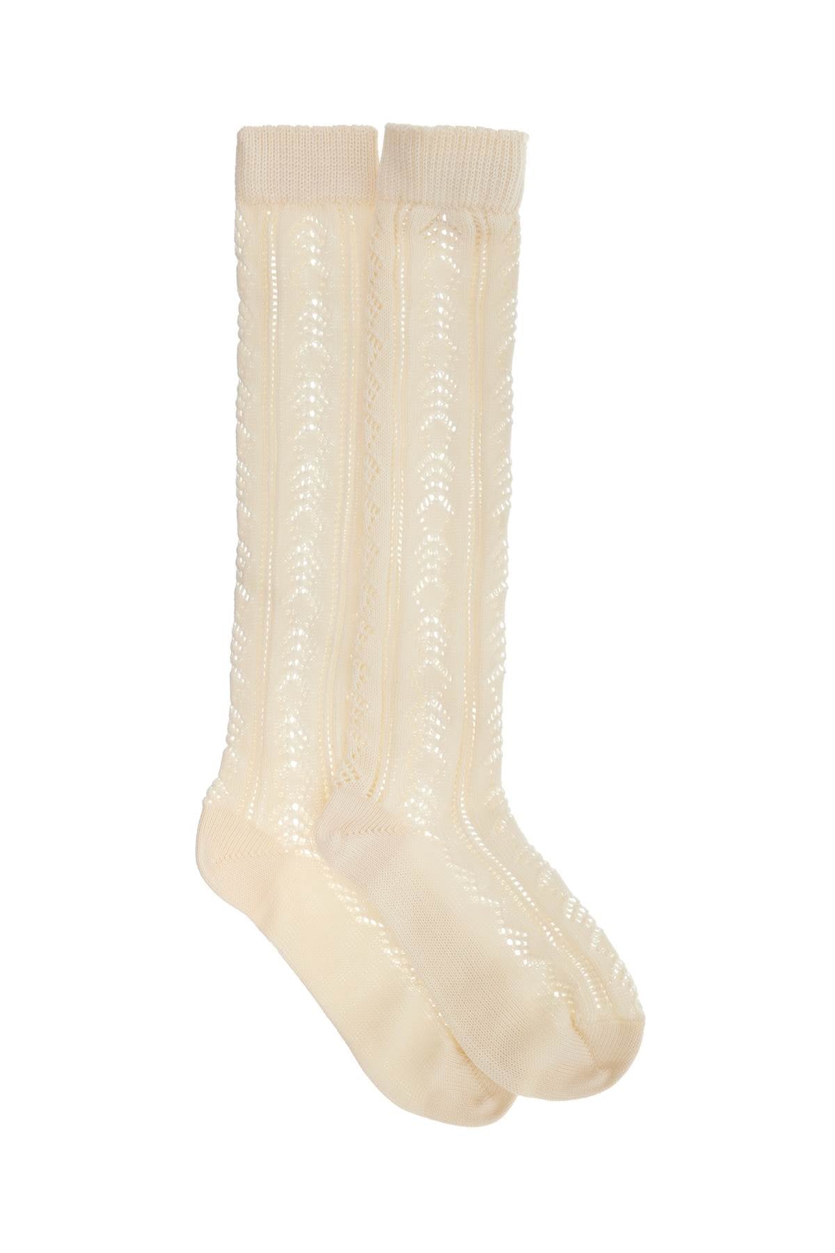 Valentino Garavani Perforated Cotton Socks with VLogo Detail image 1