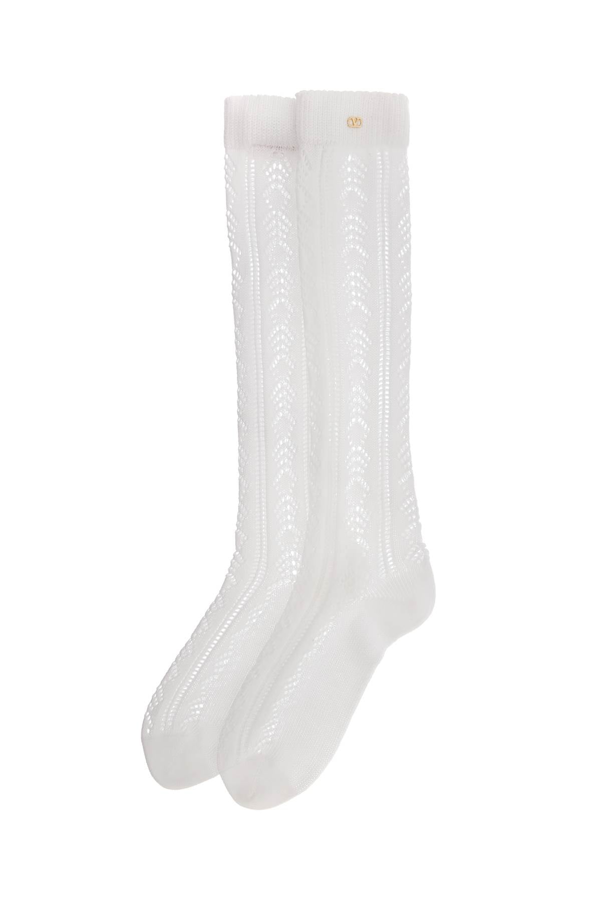 Valentino Garavani Men's Perforated Cotton Socks - VLogo Signature image 0