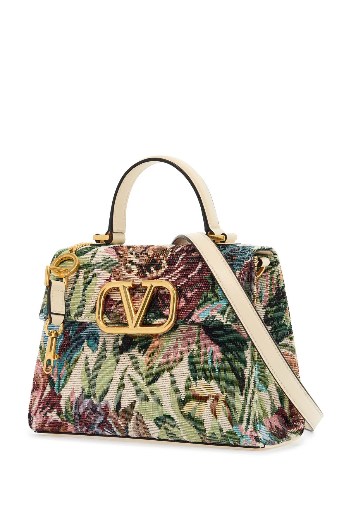 Valentino Garavani small floral multicolor handbag with adjustable shoulder strap image 2