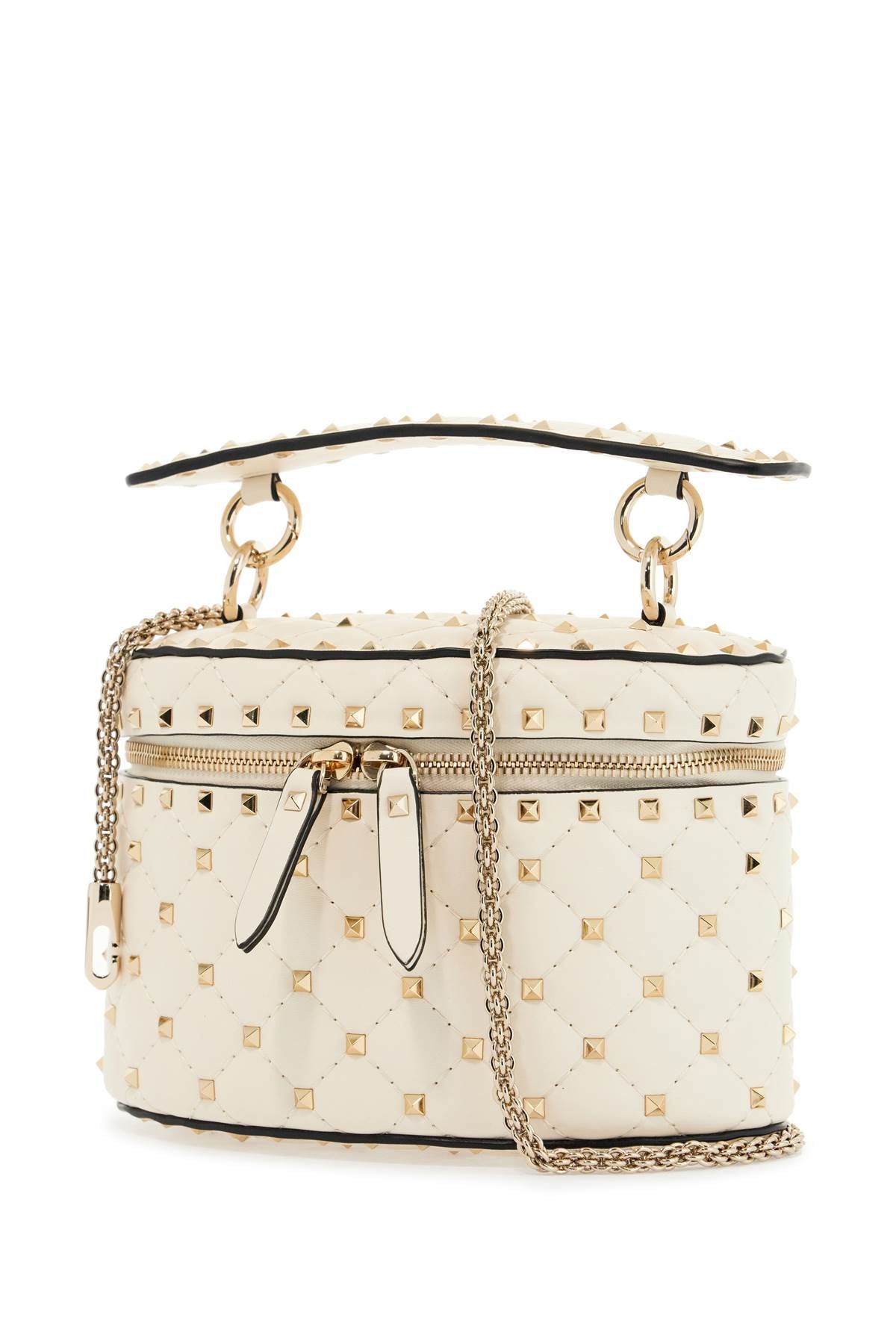 Valentino Garavani light ivory leather cylinder bag with chain image 2