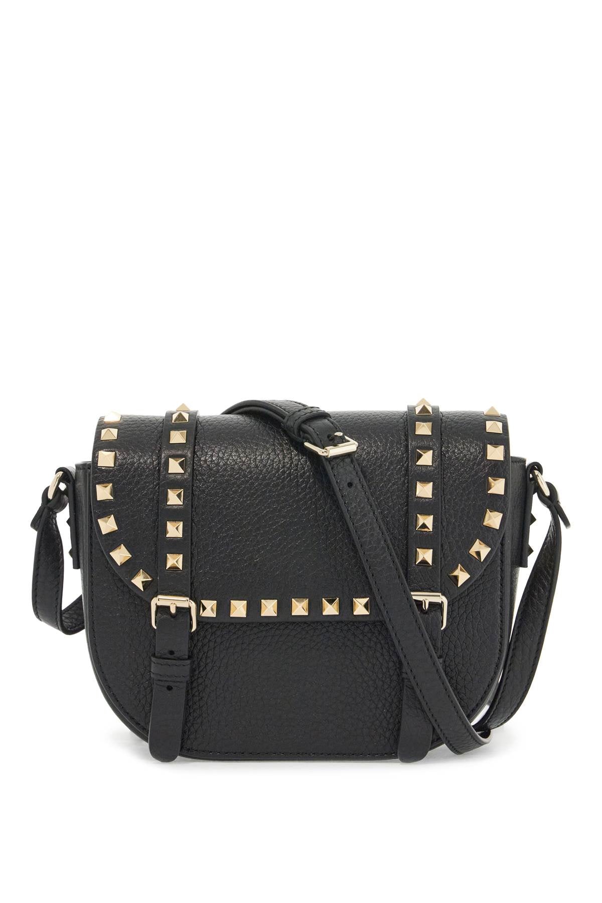 Valentino Garavani Rockstud Messenger Bag: Hammered Leather & Platinum Studs image 0