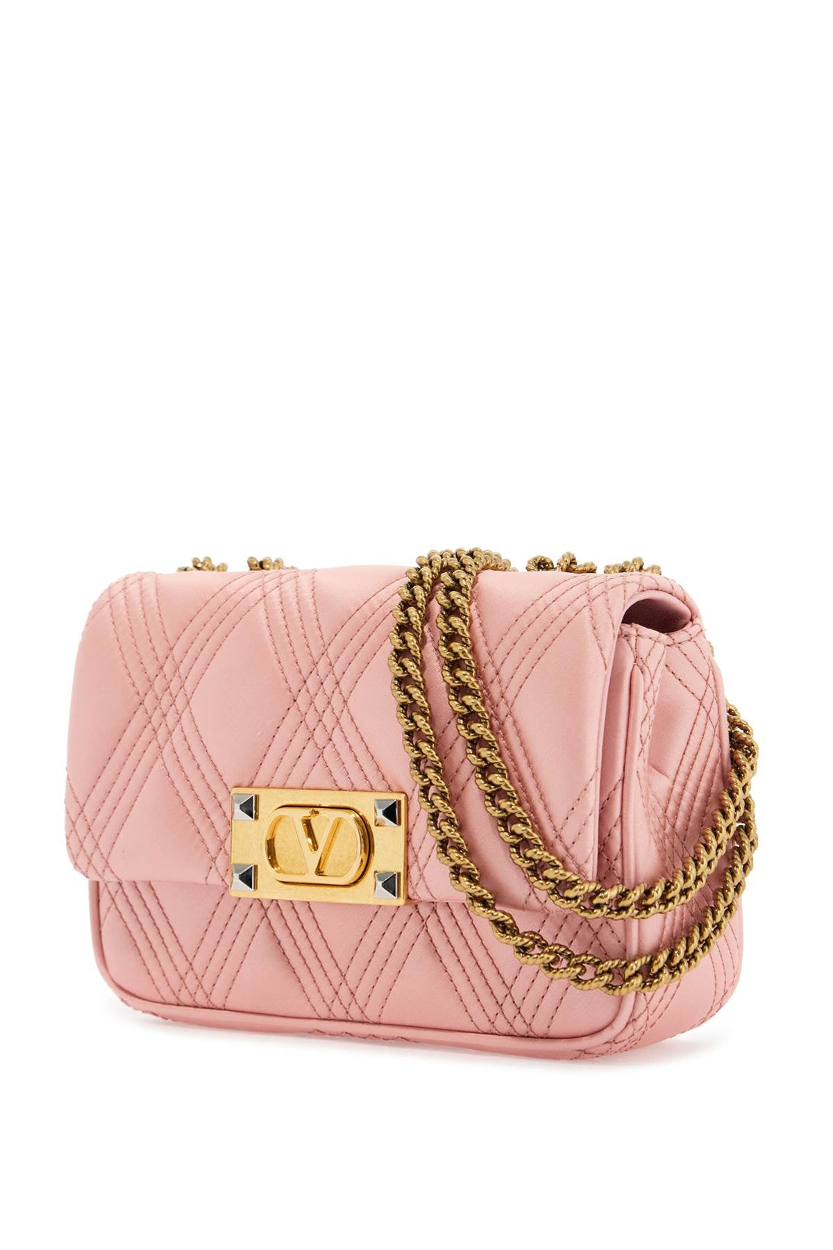 Valentino Garavani borsa a spalla small rock-chic rosa geranio in pelle image 2