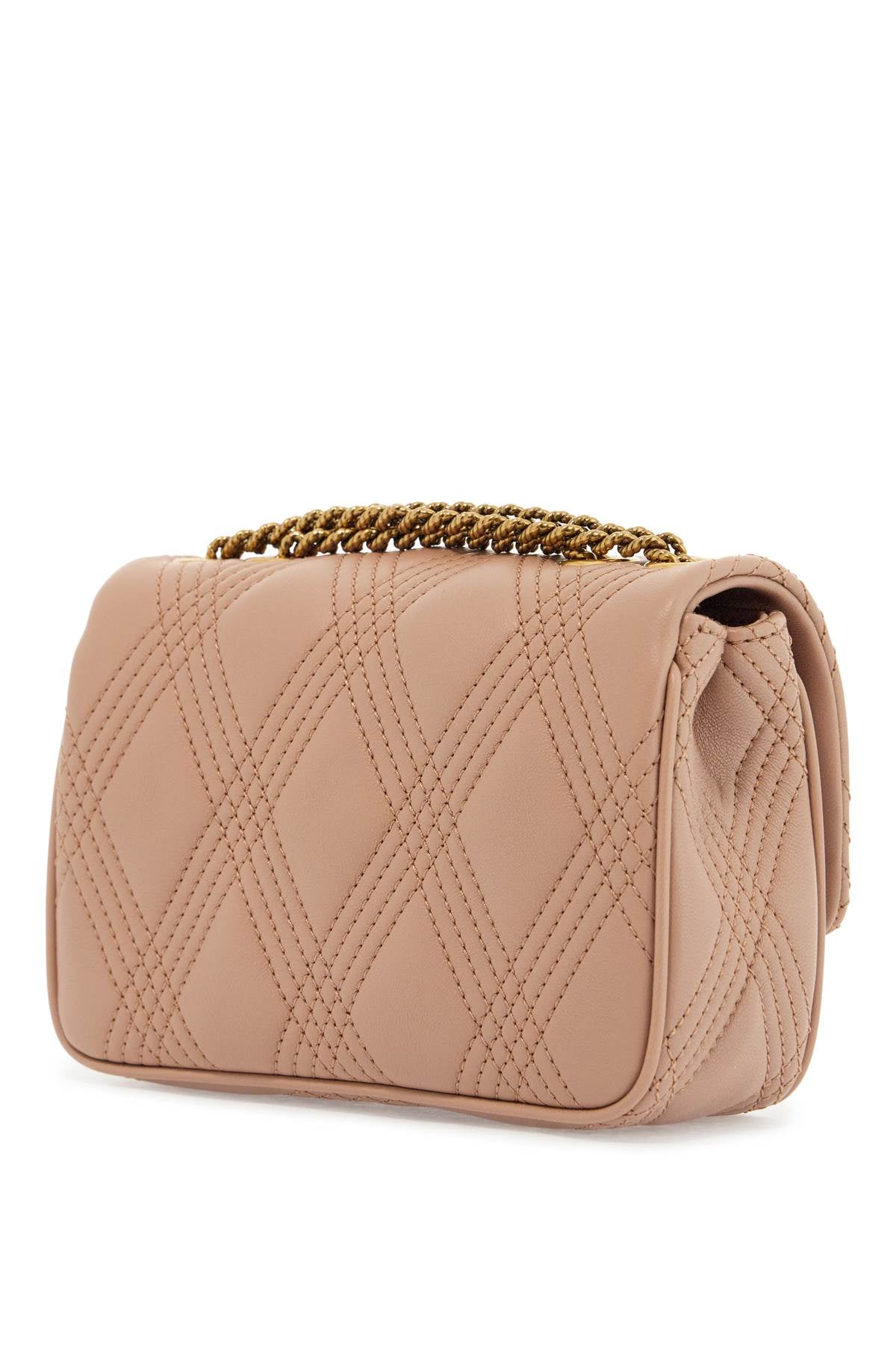 Valentino Garavani small shoulder bag in cinnamon pink with diamond pattern image 1