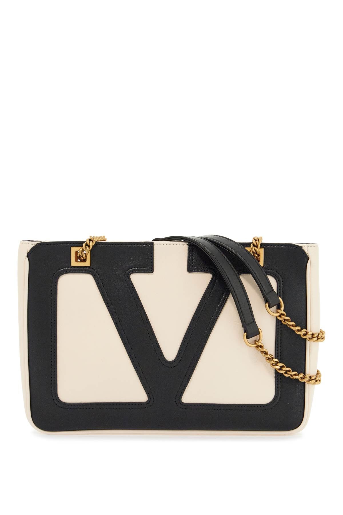 Valentino Garavani small bicolor tote with mixed handles image 0