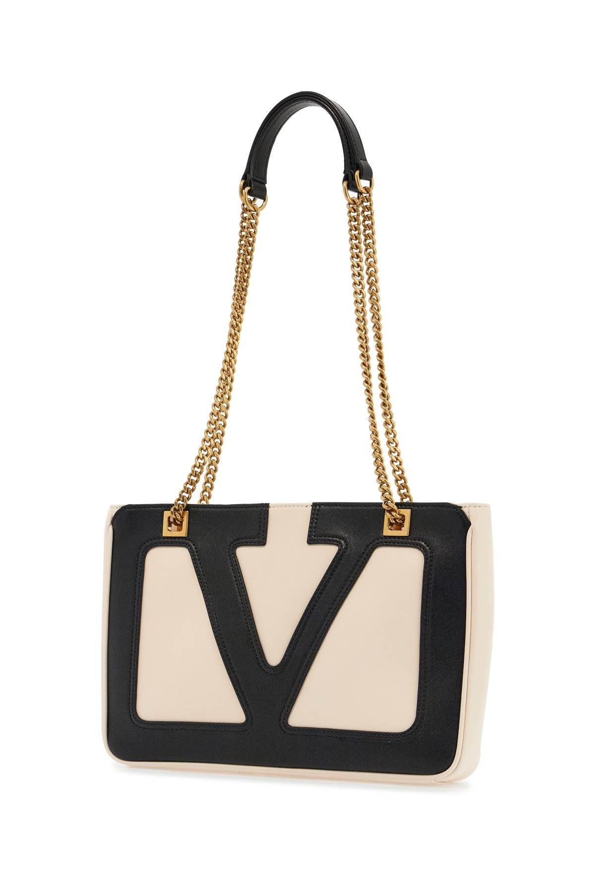 Valentino Garavani small bicolor tote with mixed handles image 2