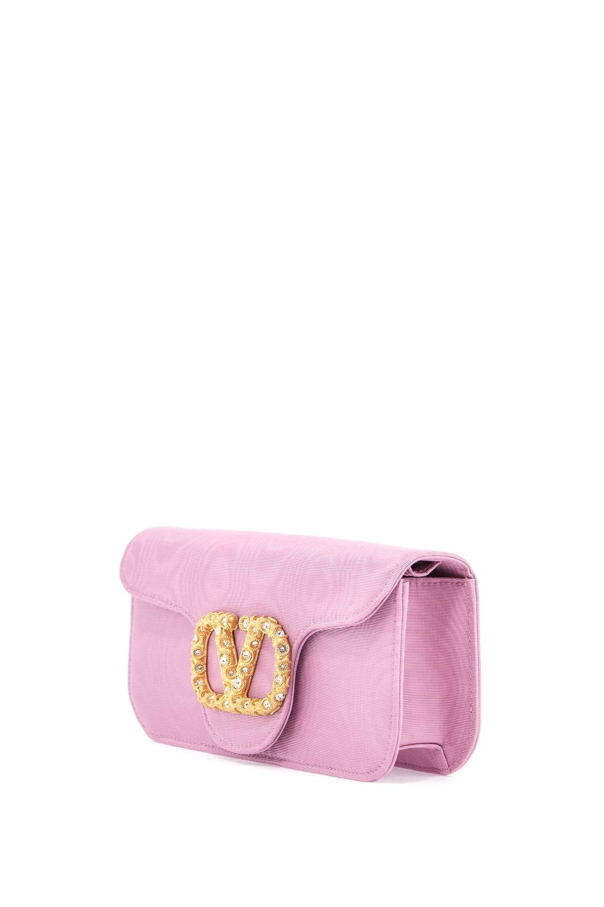 Valentino Garavani Locò Moiré Fabric Clutch with VLogo Signature image 2