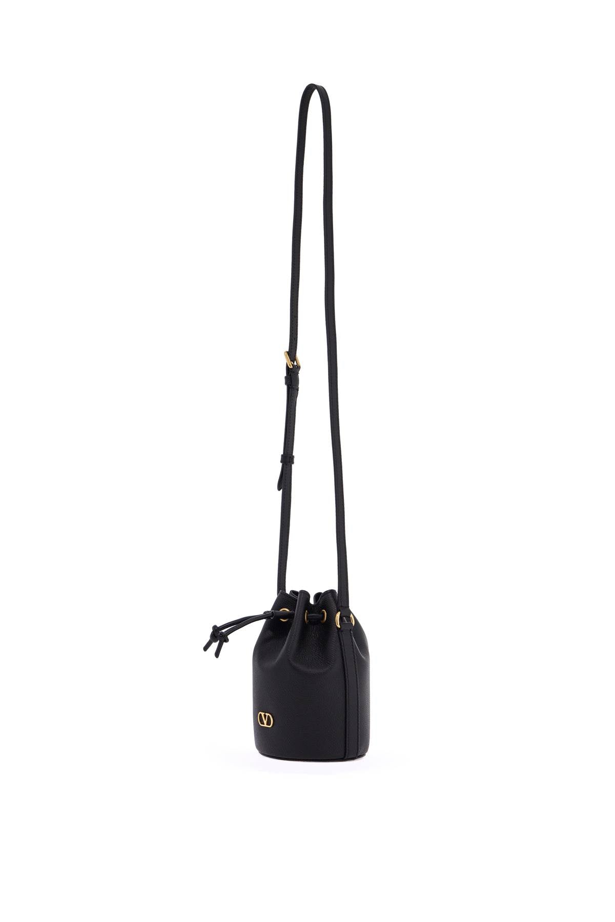 Valentino Garavani Mini Hammered Leather Bucket Bag with VLogo Signature image 2