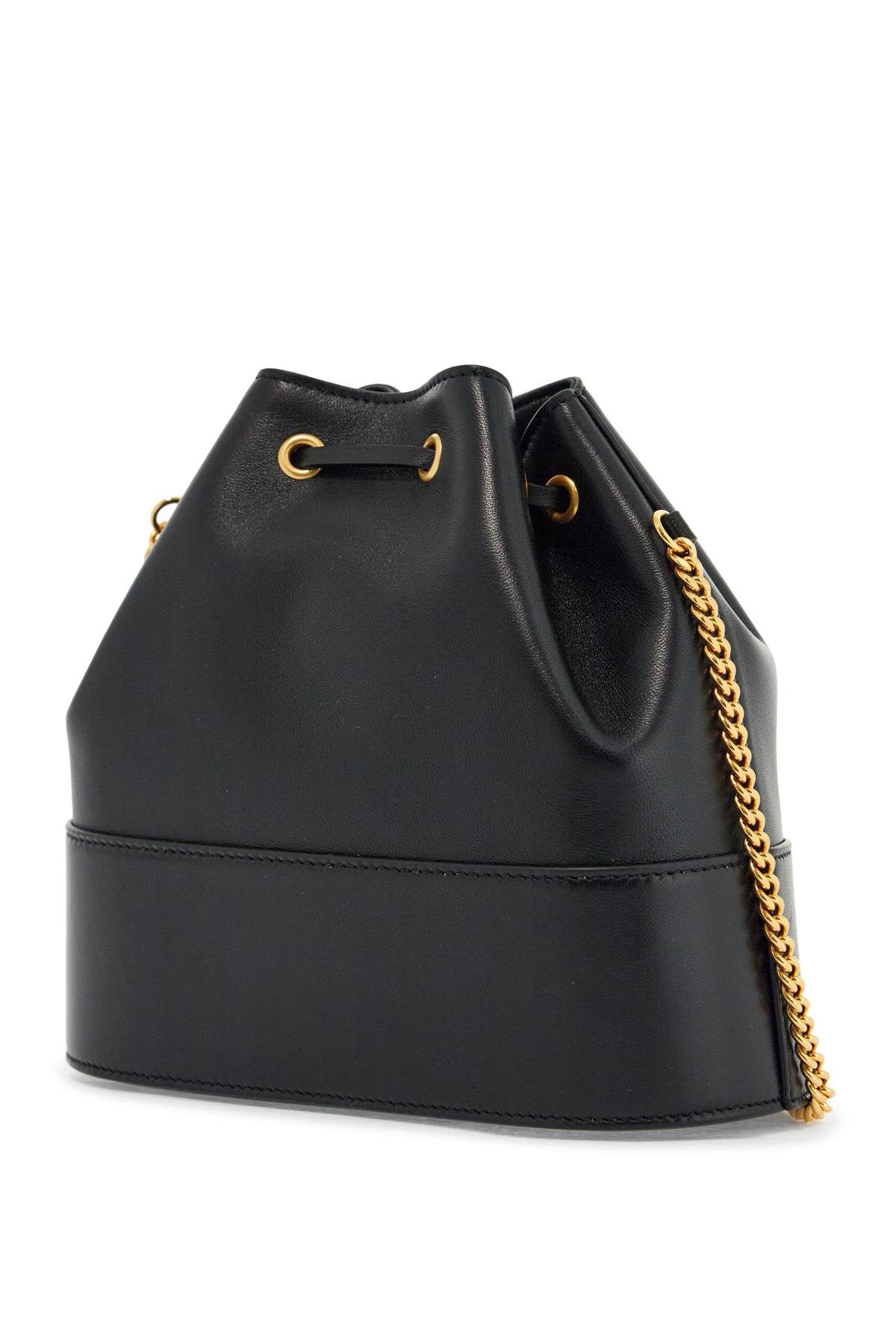 Valentino Garavani mini bucket bag in black leather with drawstring image 1