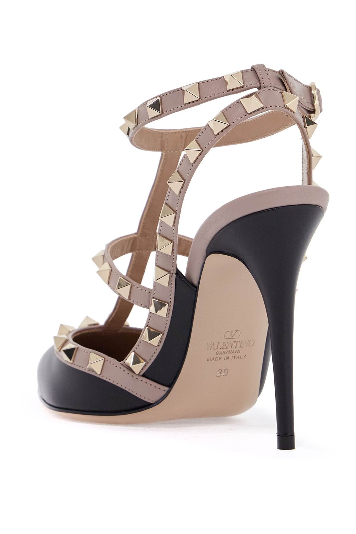 Valentino Garavani Rockstud Slingback Pumps: Calf Leather, Platinum Studs image 2