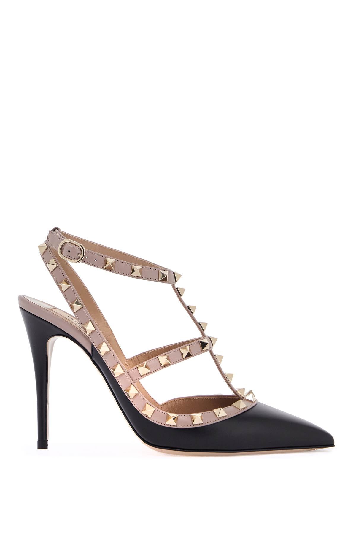 Valentino Garavani Rockstud Slingback Pumps: Calf Leather, Platinum Studs image 0