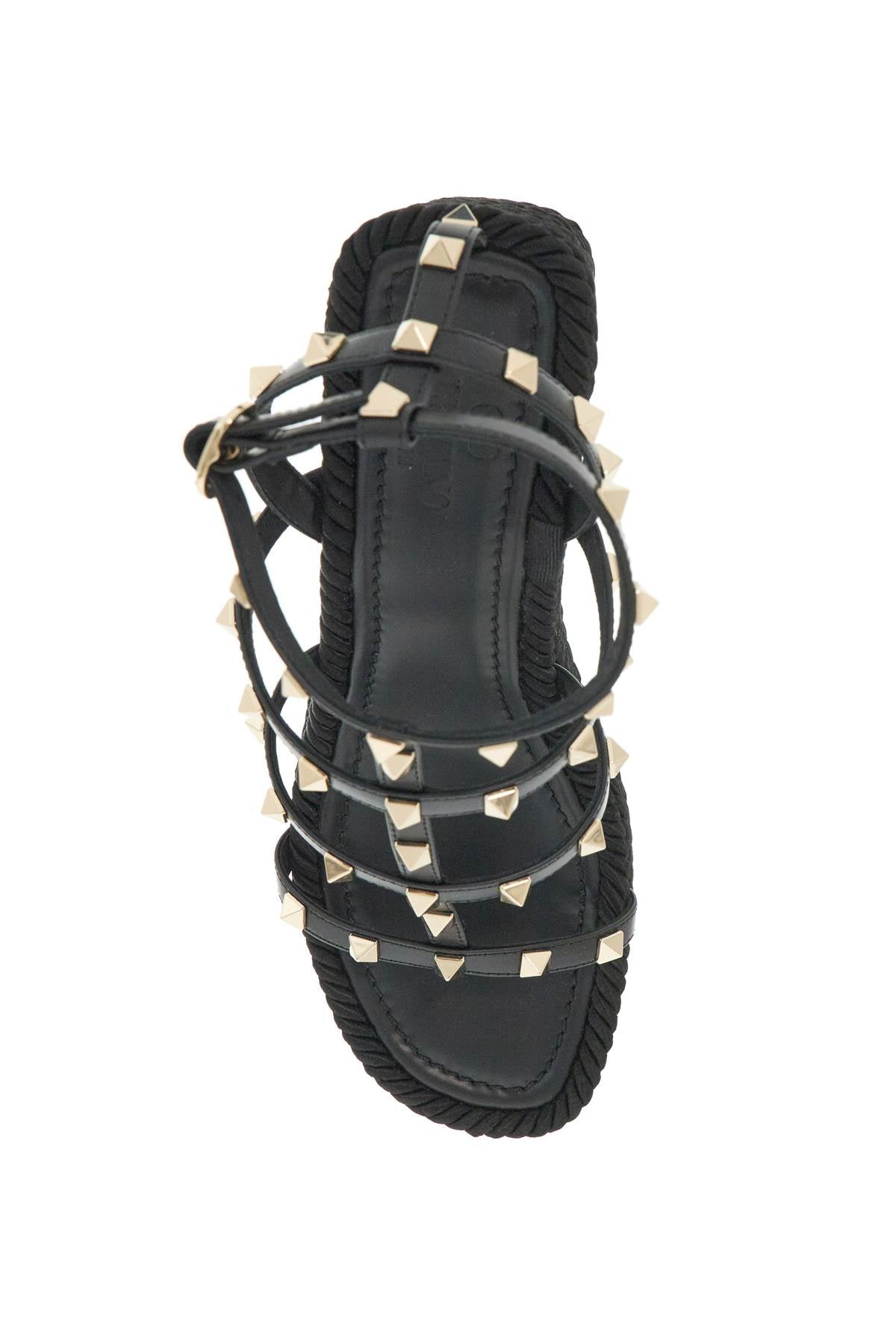 Valentino Garavani Rockstud Leather Wedge Sandals image 1