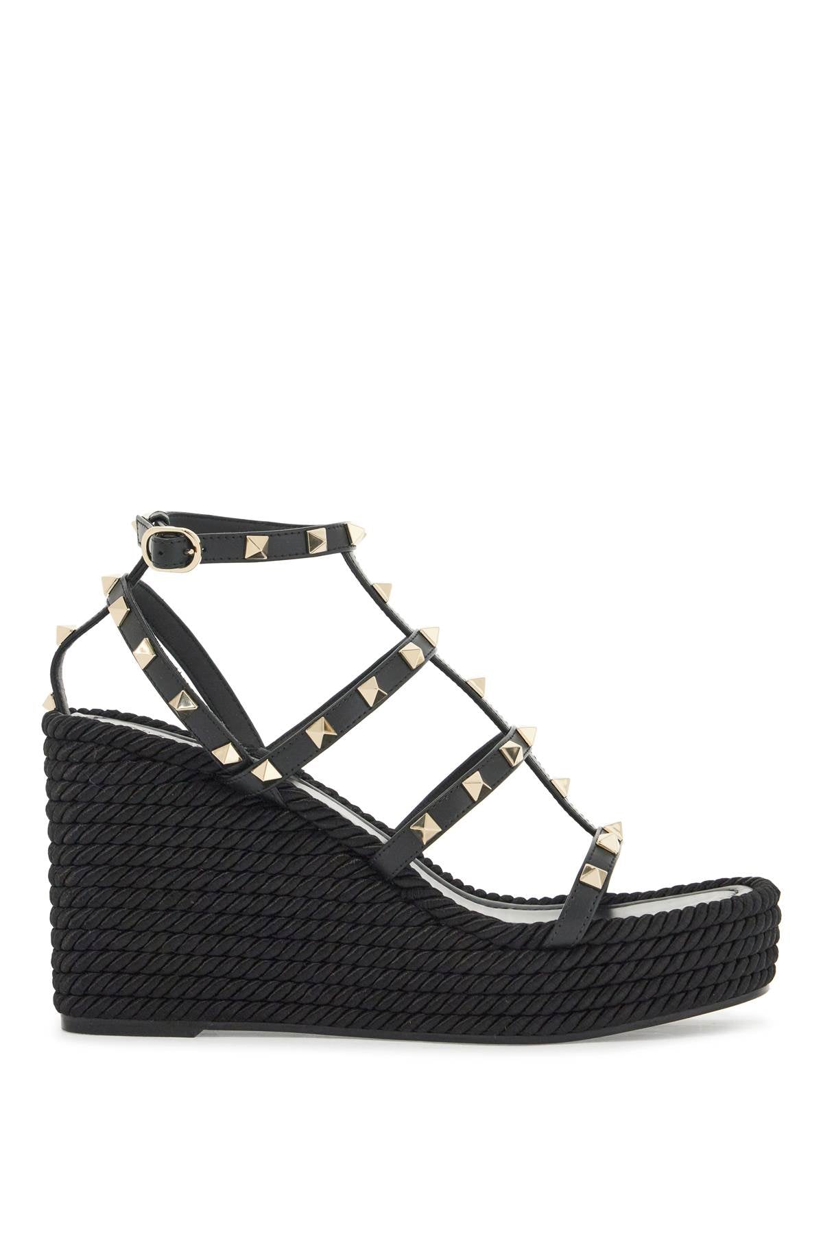 Valentino Garavani Rockstud Leather Wedge Sandals image 0