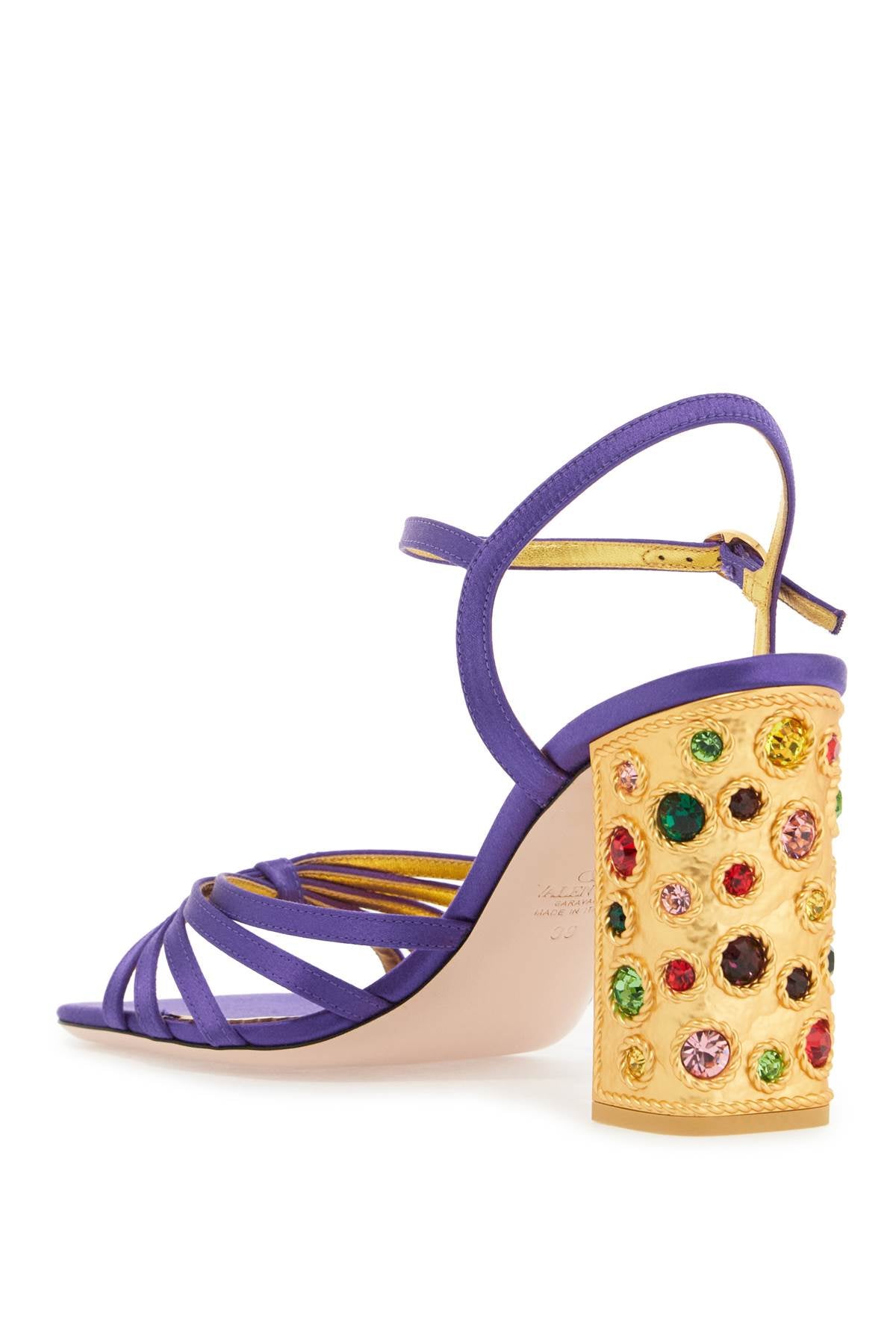 Valentino Garavani Crystal-Embellished Satin Sandals image 2