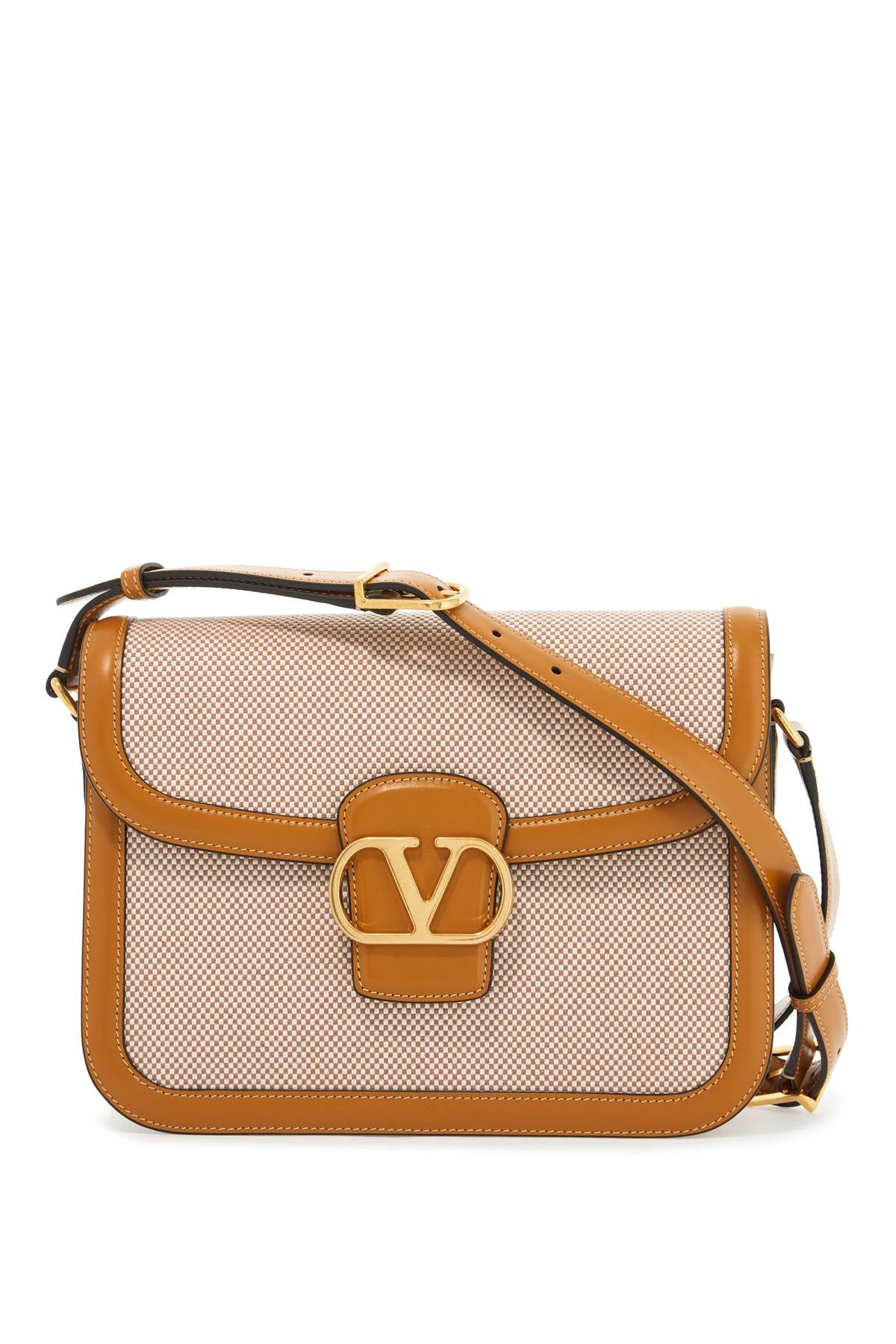 Valentino Garavani 9TO5 Cotton Canvas and Leather Shoulder Bag image 0