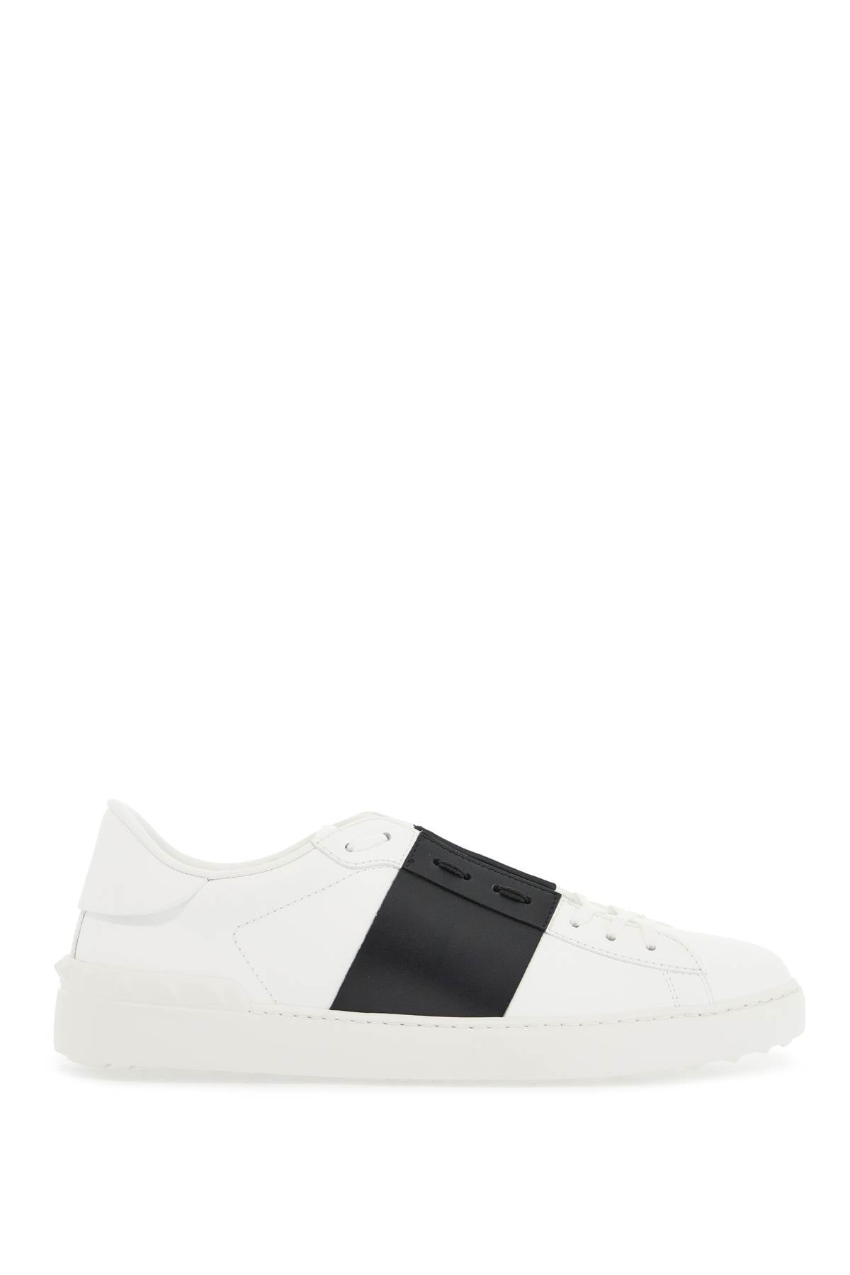 Valentino Garavani Open Sneakers: Smooth Leather, Gold-Tone Logo image 0