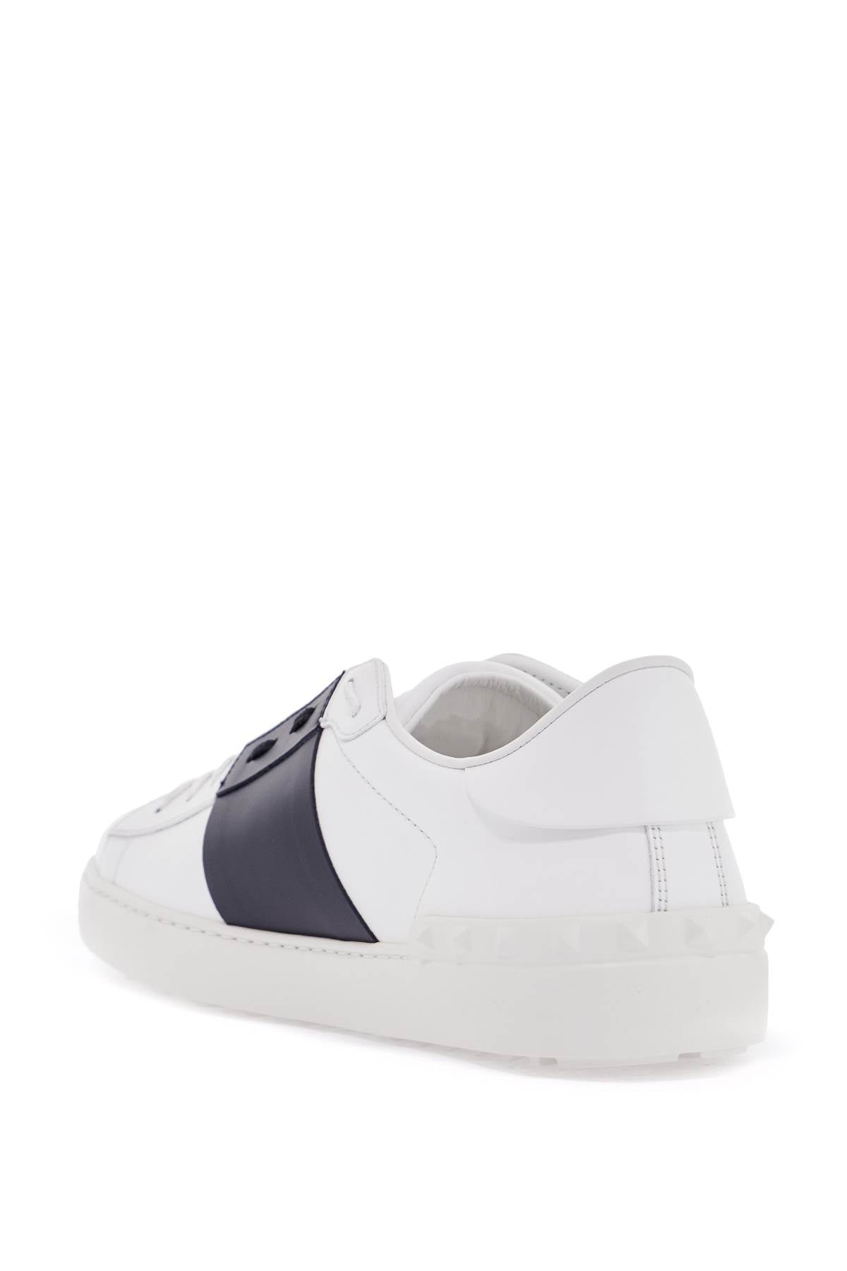 Valentino Garavani Open Toe Leather Sneakers with Gold Logo image 2