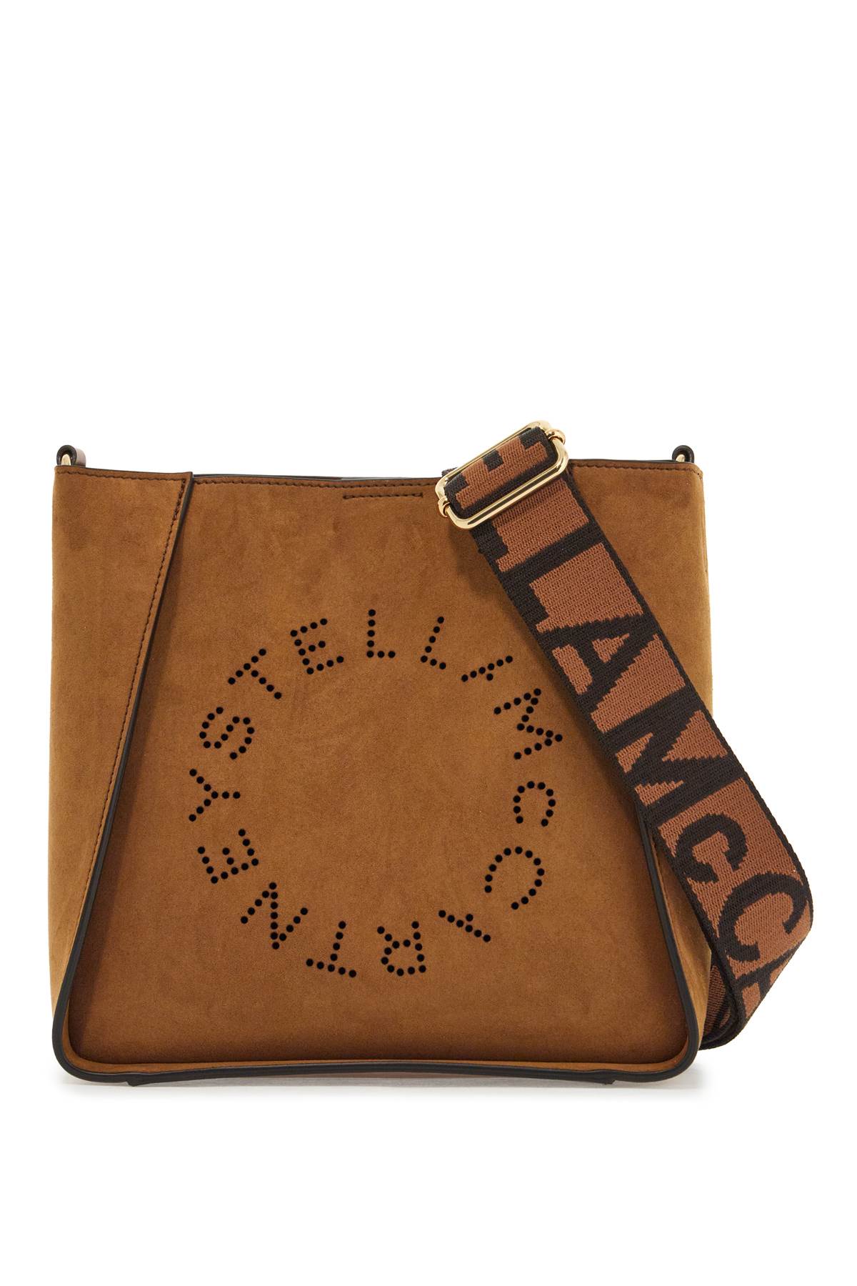 Stella McCartney Vegan Suede Shoulder Bag with Logo Branding image 0