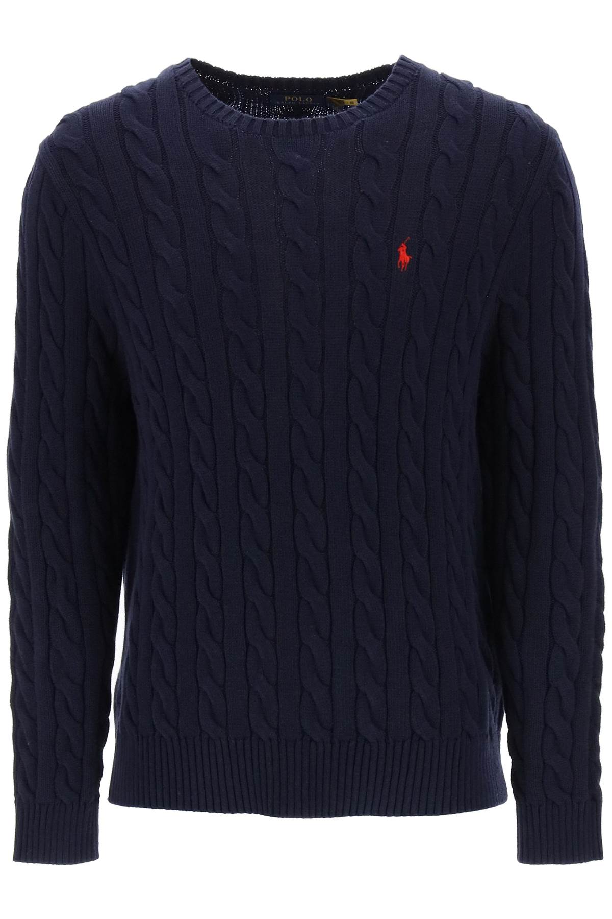 Polo Ralph Lauren Men's Cotton Cable Knit Crewneck Sweater with Pony Logo image 0