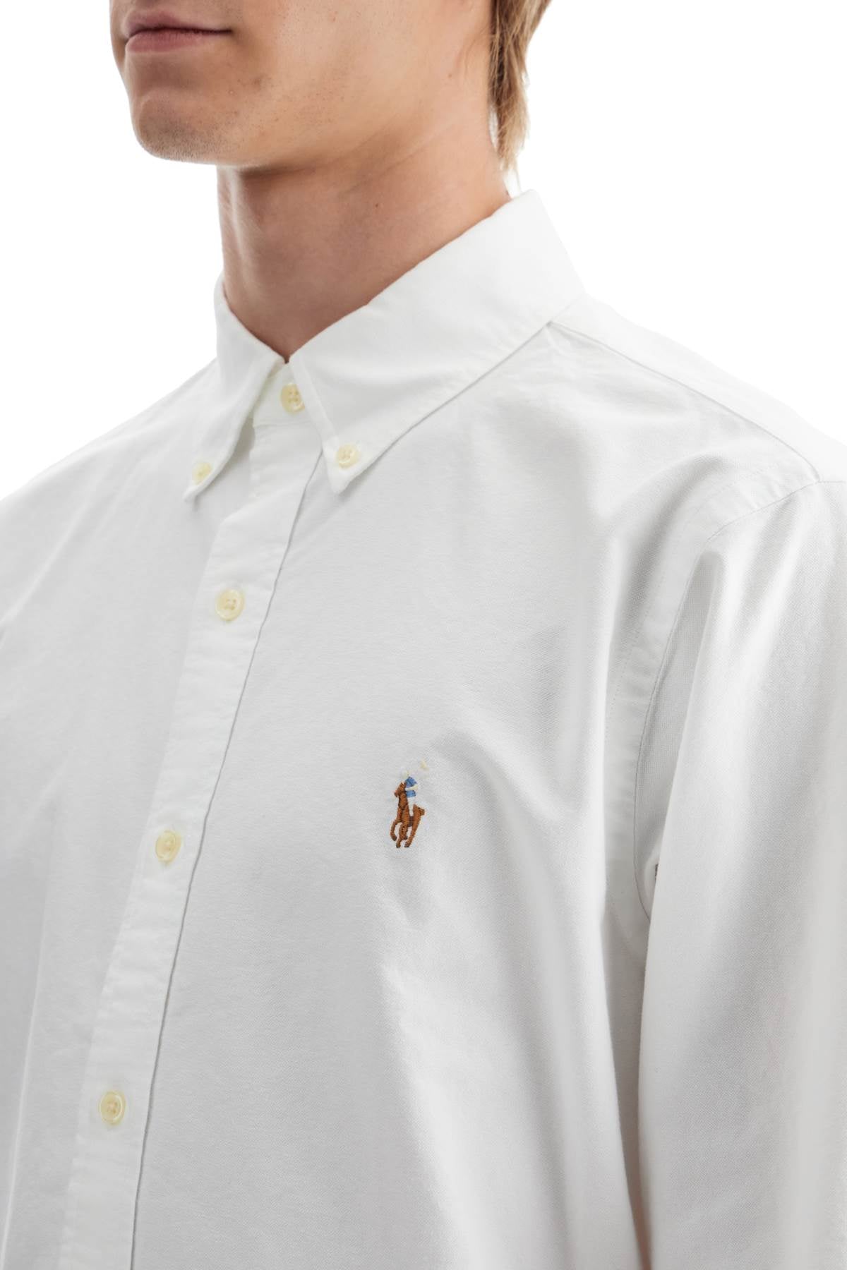 Polo Ralph Lauren Men's Custom Fit Cotton Oxford Shirt with Pony Logo image 3