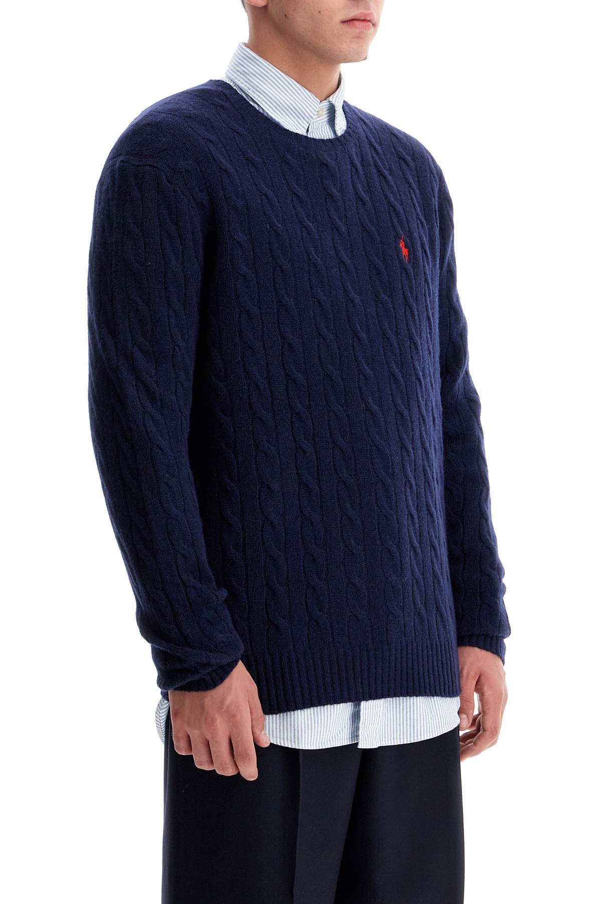 Polo Ralph Lauren Men's Cable Knit Pullover with Pony Embroidery image 1