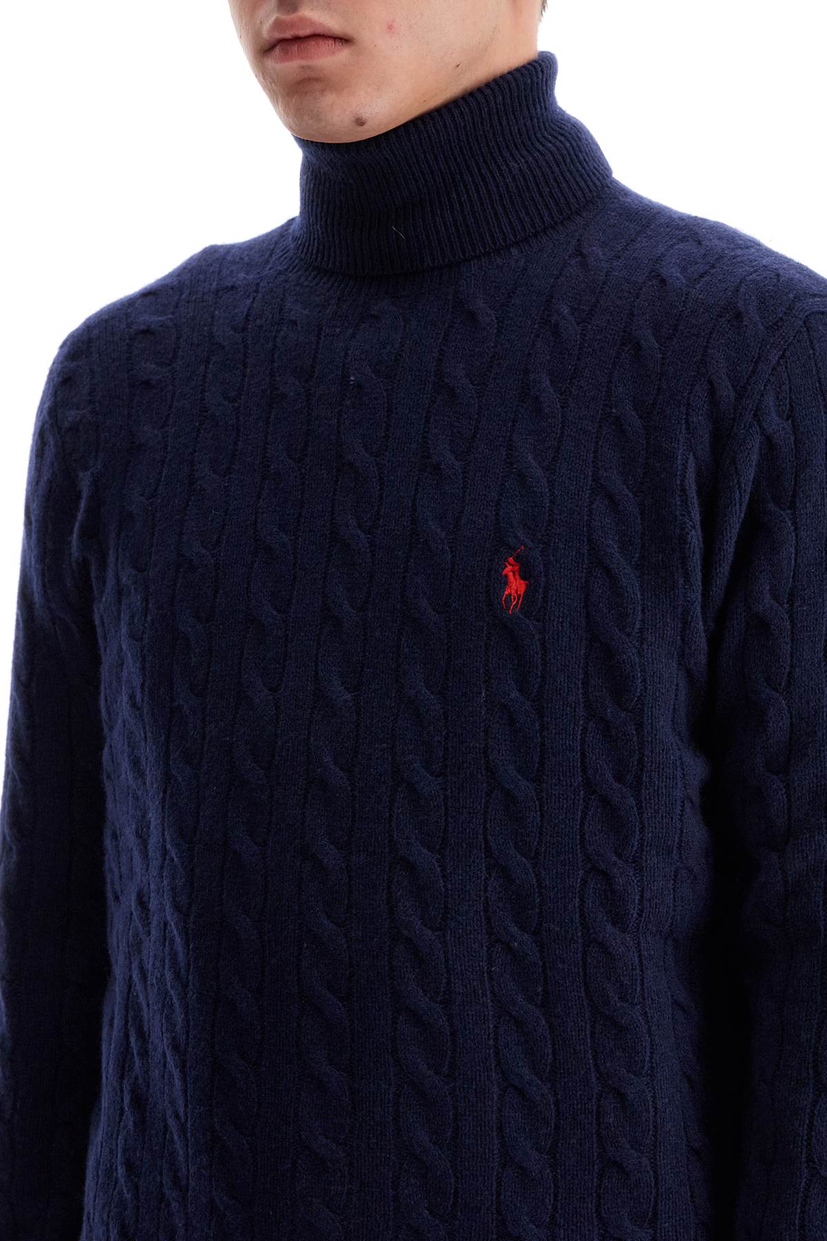 Polo Ralph Lauren Cable-Knit Wool & Cashmere High-Neck Sweater image 3