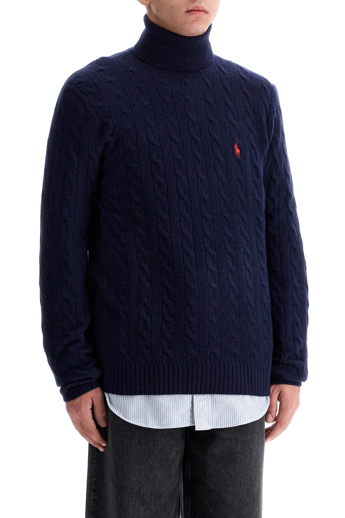 Polo Ralph Lauren Cable-Knit Wool & Cashmere High-Neck Sweater image 1