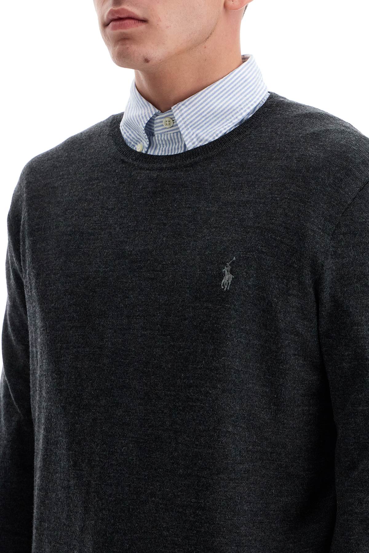 Polo Ralph Lauren Embroidered Pony Crewneck Wool Sweater image 3