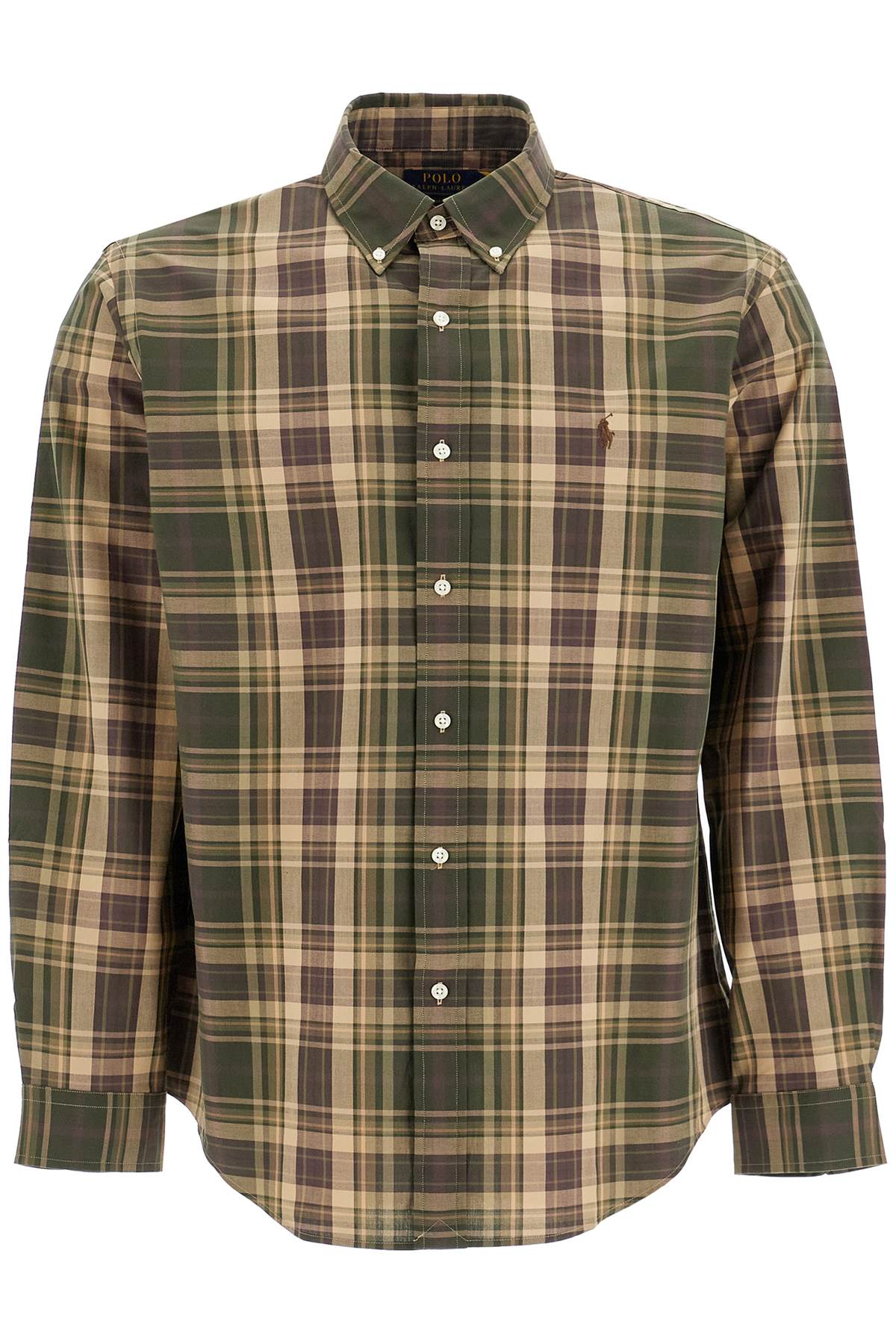 Polo Ralph Lauren Custom Fit Stretch Cotton Shirt with Tartan Pattern image 0