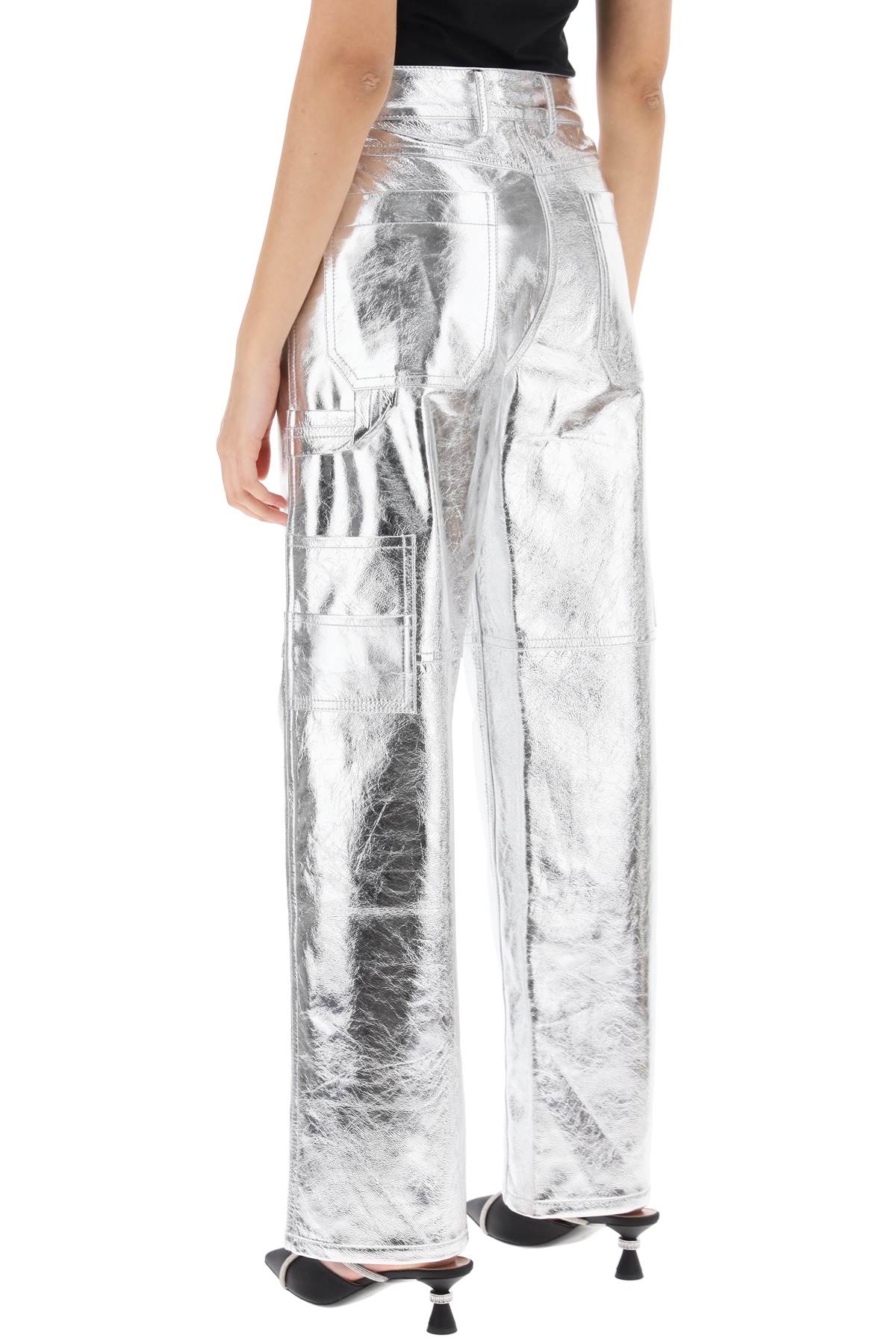 Interior sterling pants in laminated leather image 2