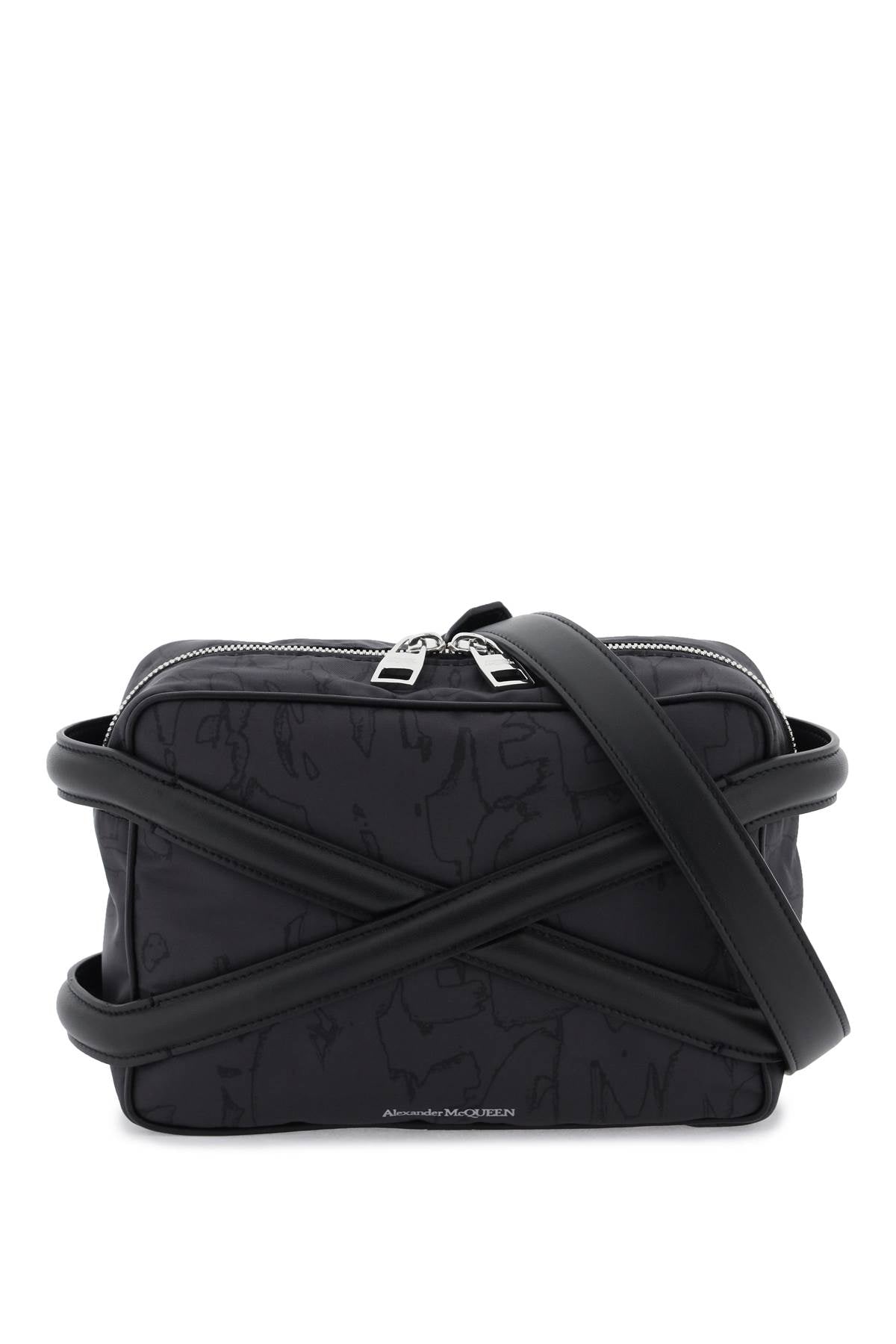 Alexander McQueen Graffiti Print Camera Bag with Harness Detail image 0