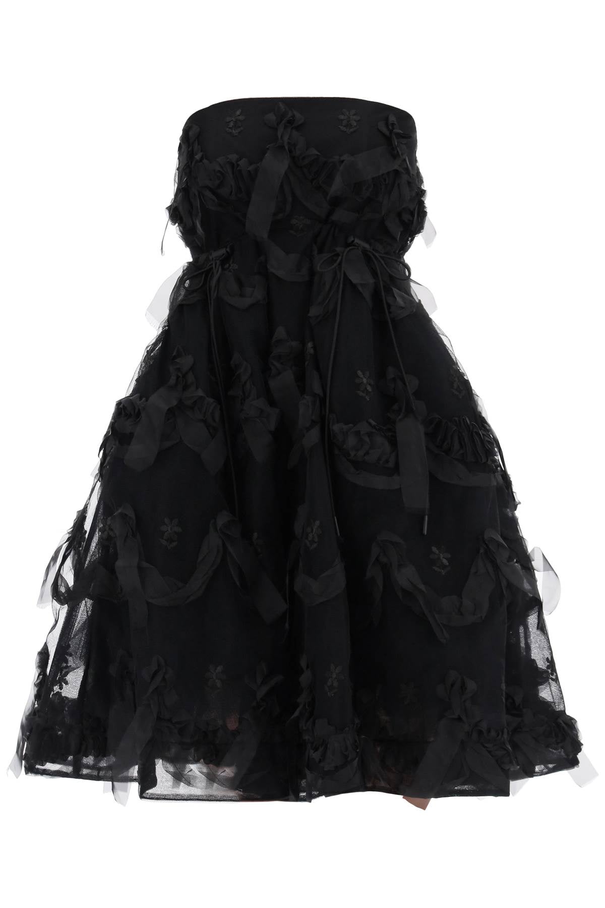 Simone Rocha tulle dress with bows and embroidery. image 0