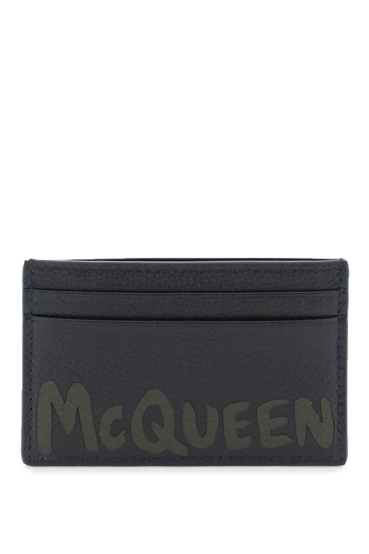 Alexander McQueen Graffiti Leather Cardholder image 0