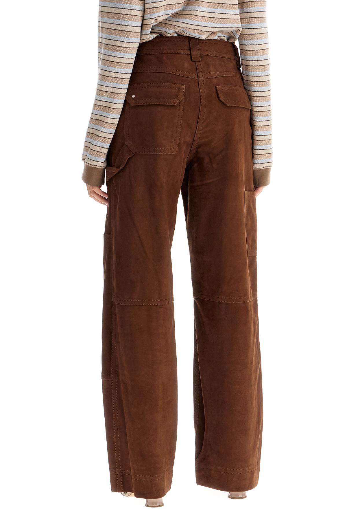 Saks Potts Suede Leather Workwear Pants image 2