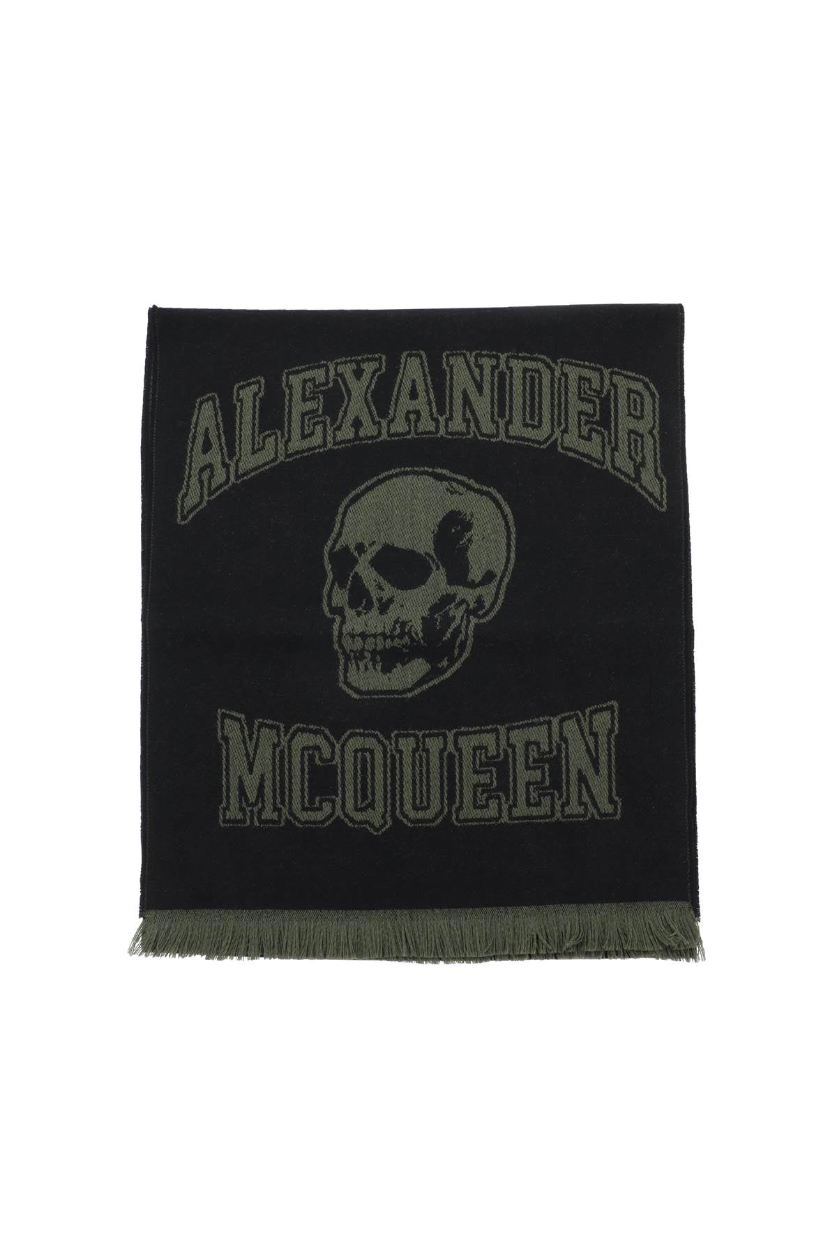 Alexander Mcqueen varsity logo wool scarf image 0