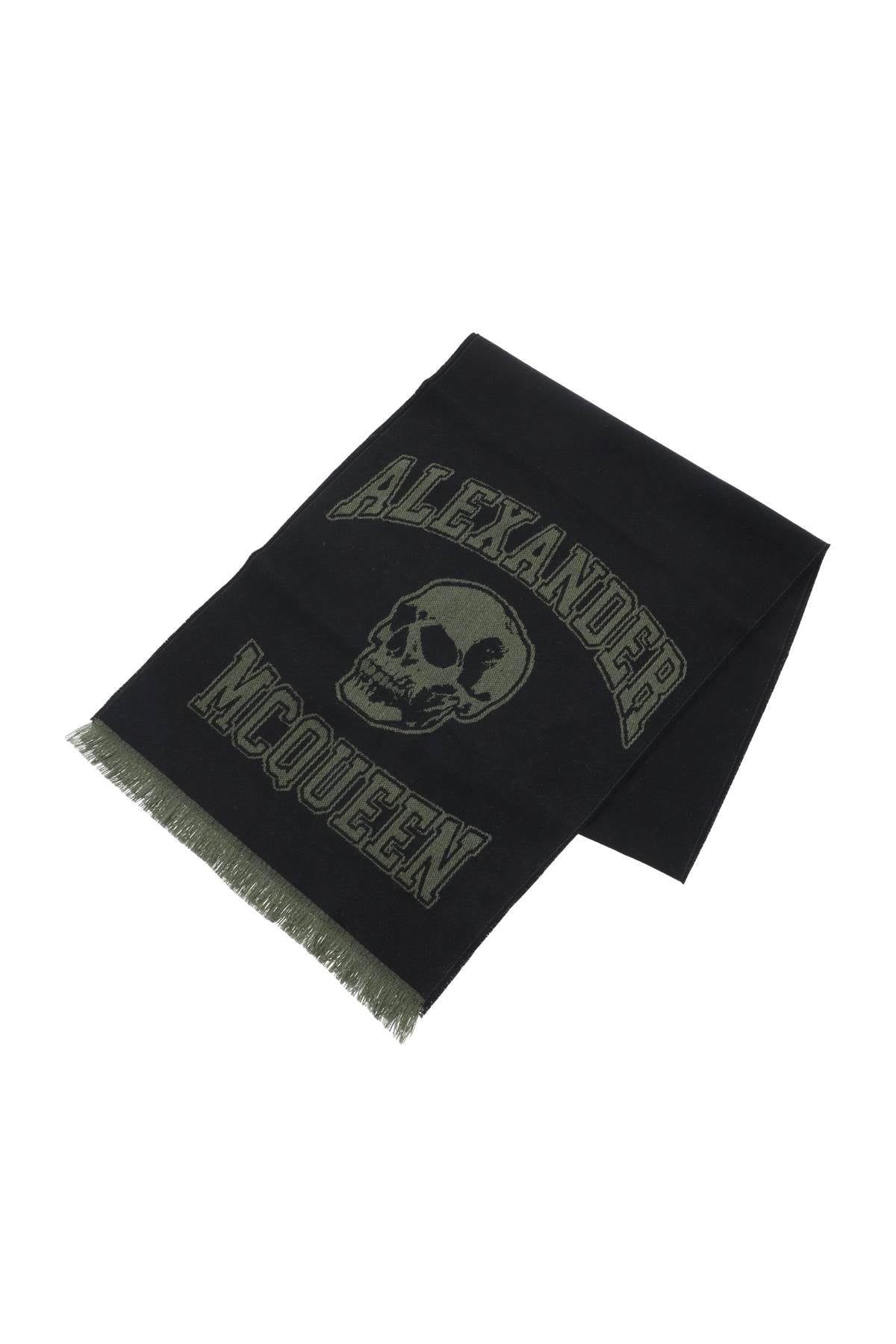 Alexander Mcqueen varsity logo wool scarf image 2