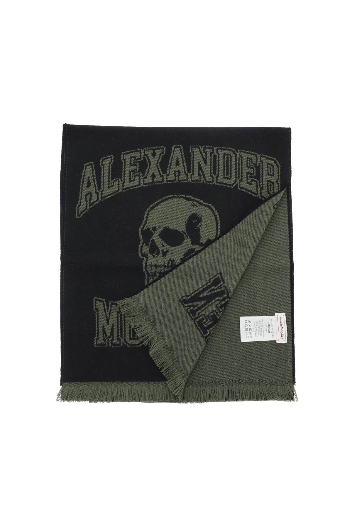 Alexander Mcqueen varsity logo wool scarf image 1