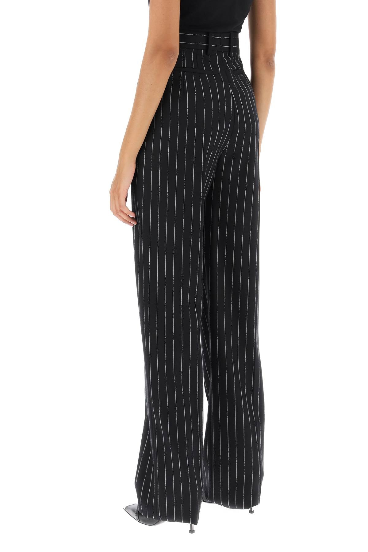 Alexander McQueen Broken Pinstripe Straight Leg Trousers image 2