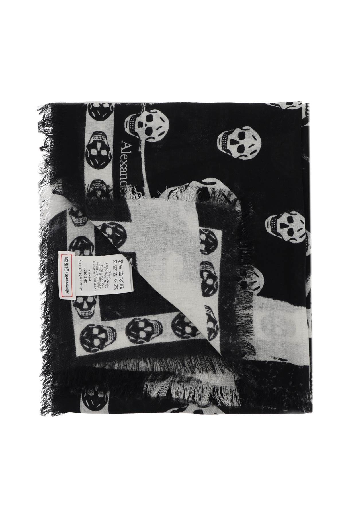 Alexander Mcqueen slashed skull scarf image 1