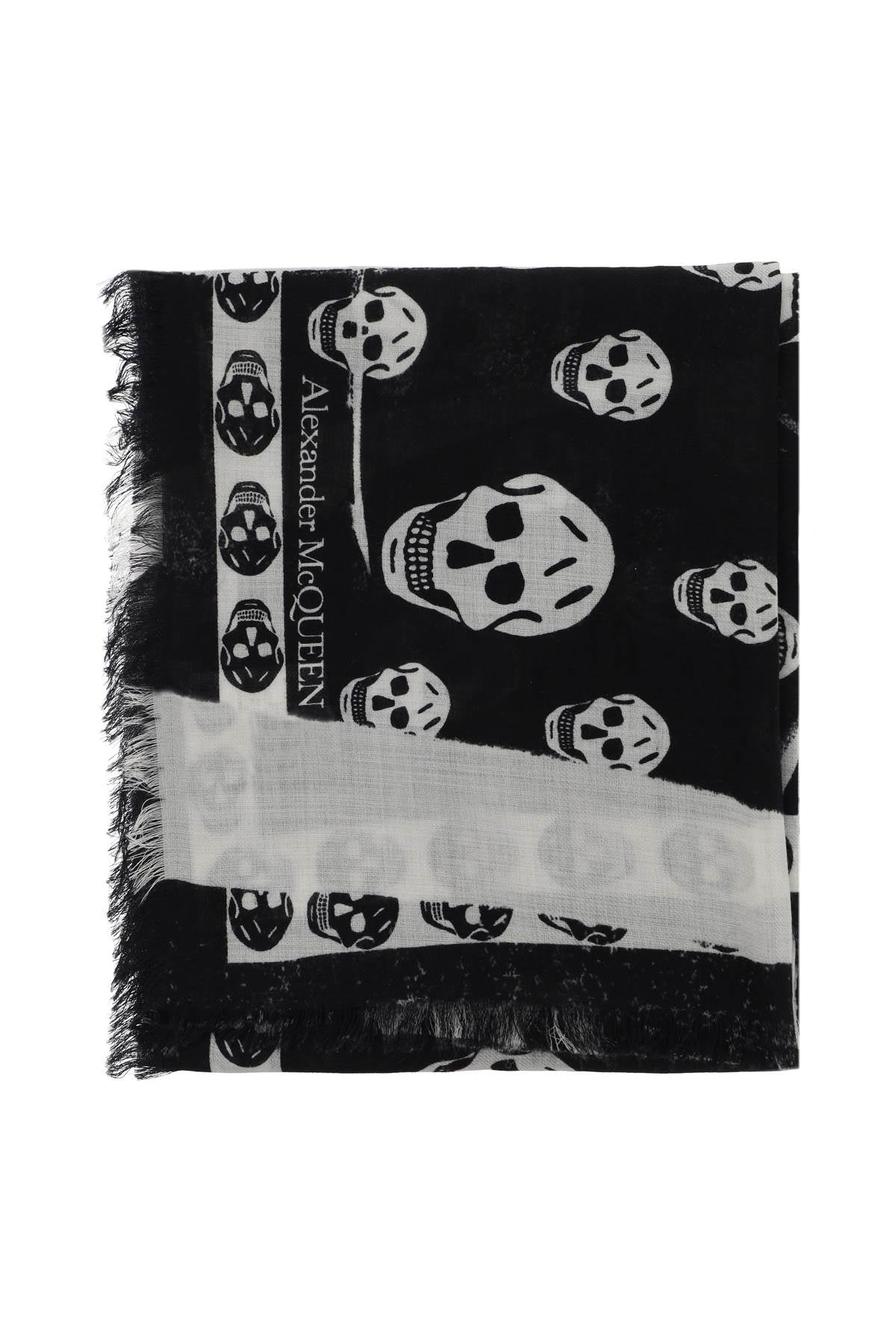 Alexander Mcqueen slashed skull scarf image 0