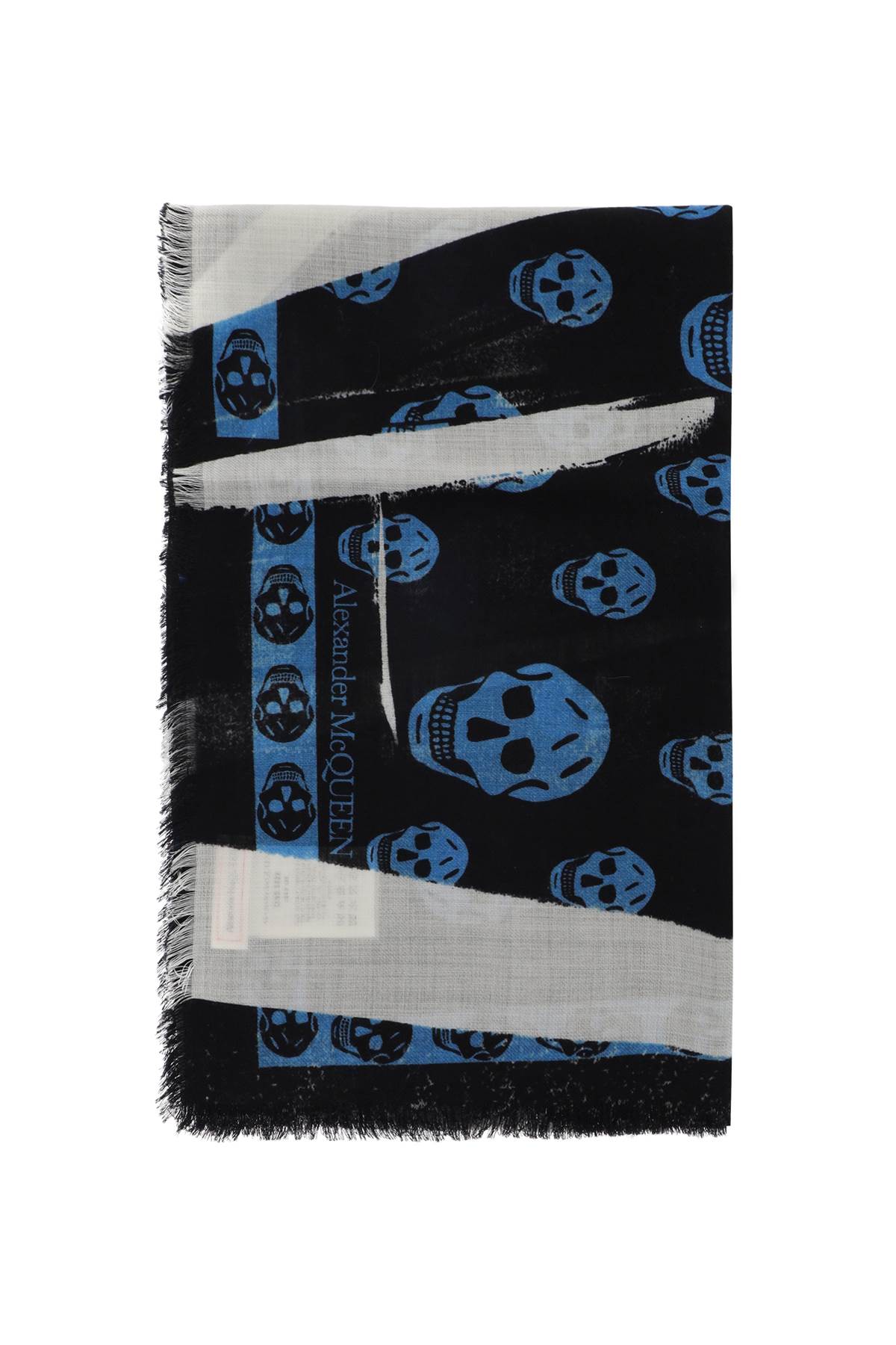 Alexander McQueen Slashed Skull Wool Scarf - 104x120cm image 0